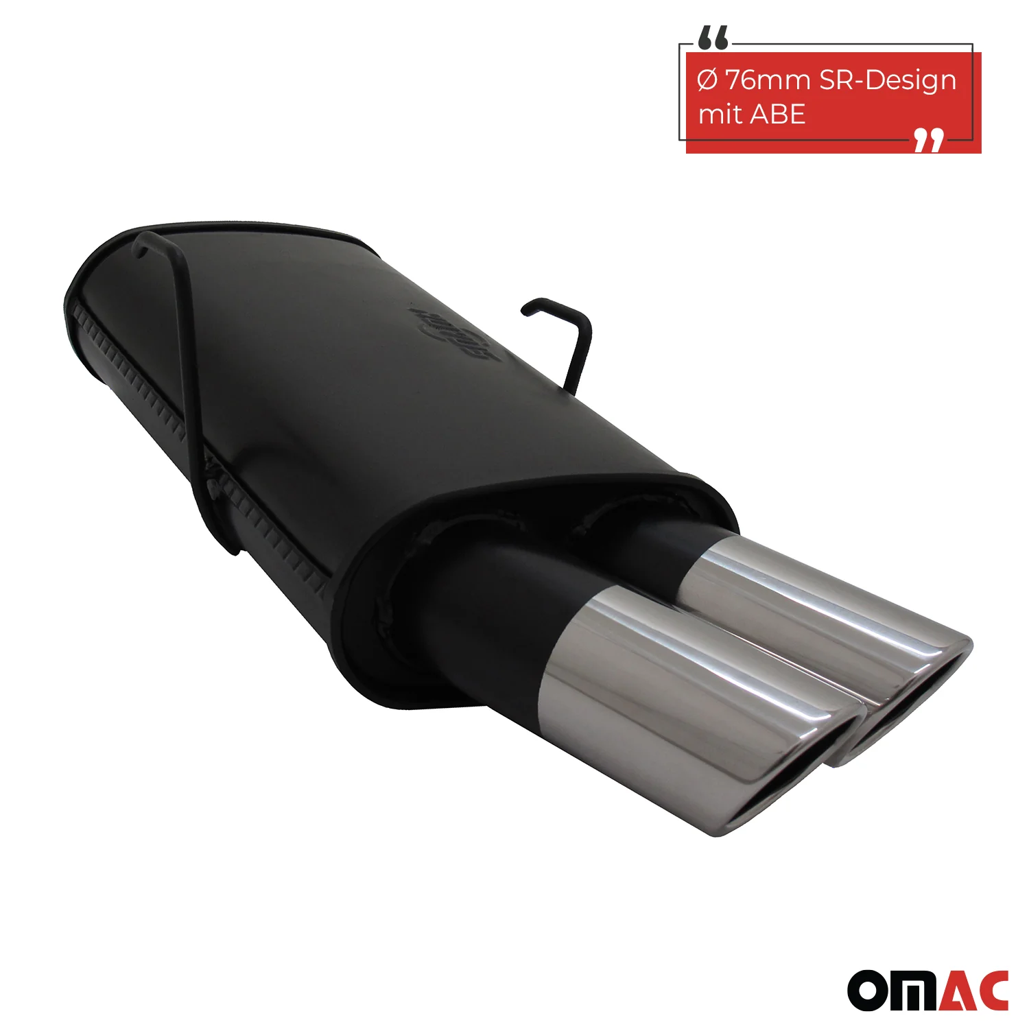 Novus Sportauspuff für Peugeot 106 2x76mm SR-Design Endschalldämpfer mit ABE - Image 2