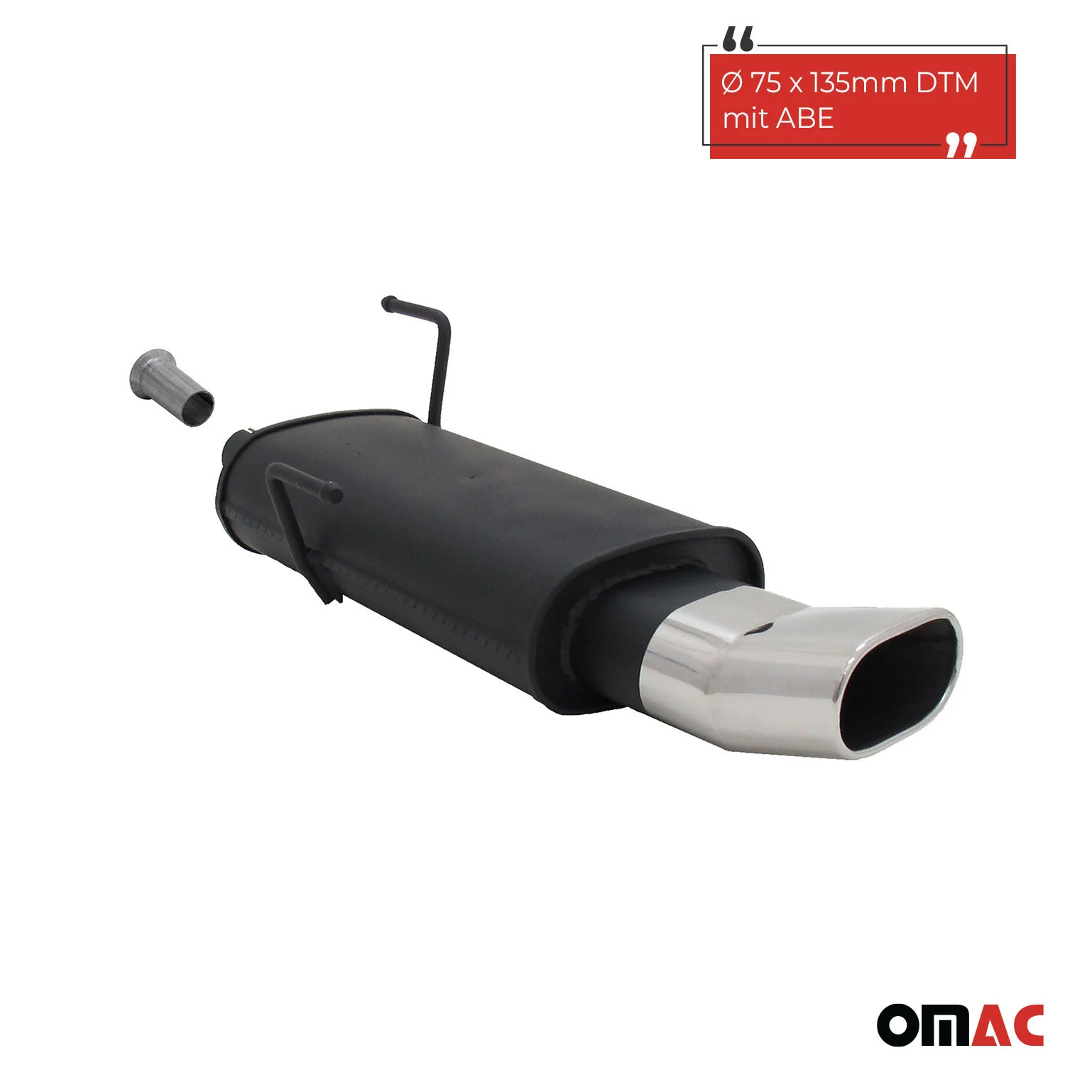Novus Sportauspuff für Peugeot 206 135x75mm DTM Endschalldämpfer mit ABE - Image 2