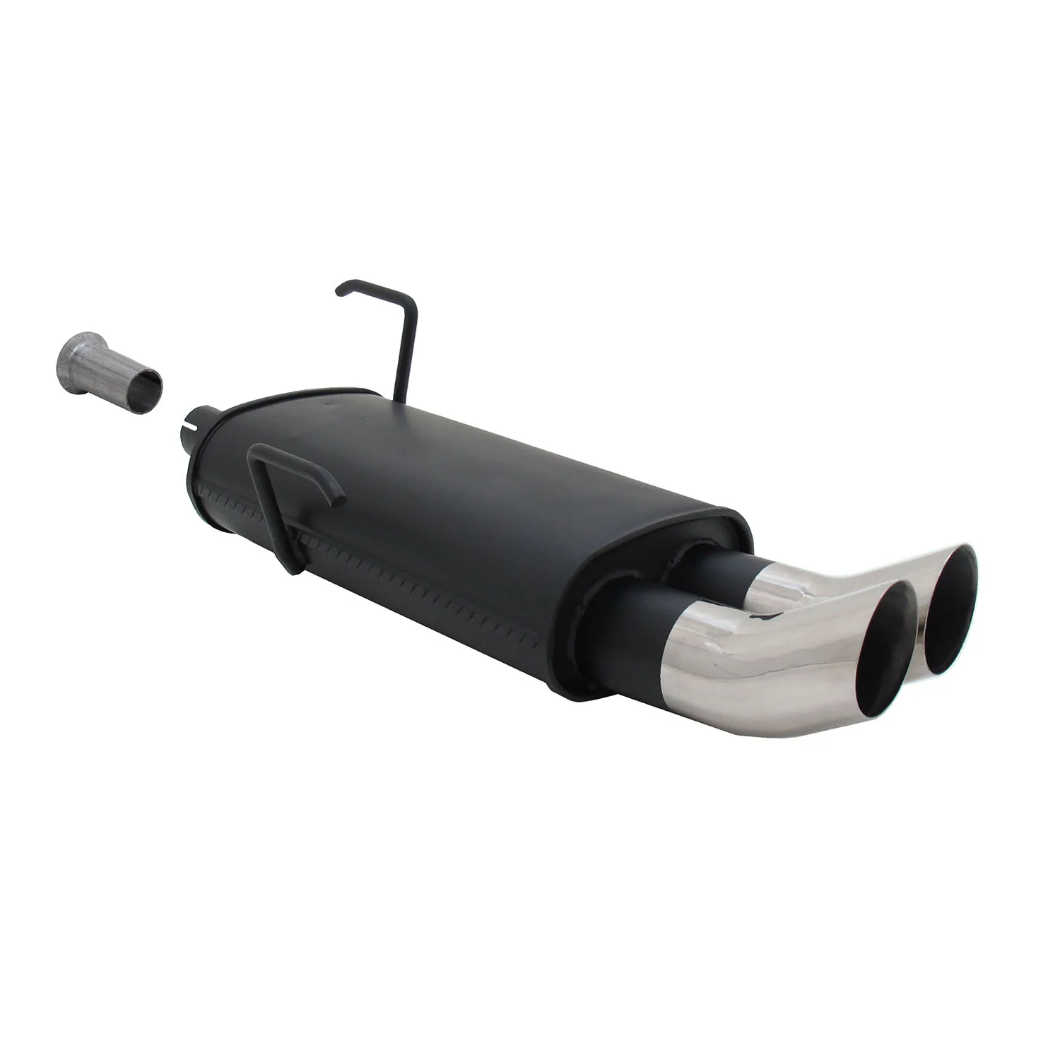 Novus Sportauspuff für Peugeot 206 2x76mm DTM Endschalldämpfer mit ABE