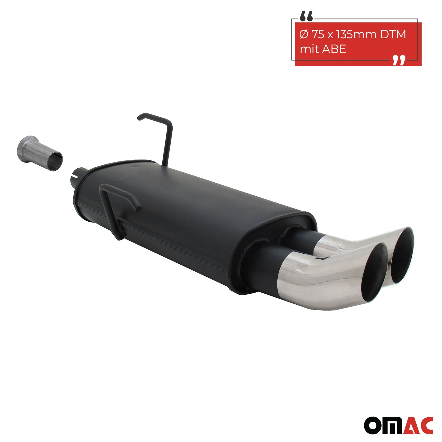 Novus Sportauspuff für Peugeot 206 2x76mm DTM Endschalldämpfer mit ABE - Image 2