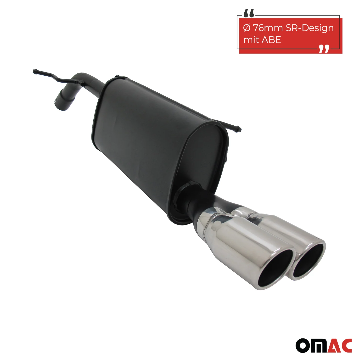 Novus Sportauspuff für Peugeot 207 2x76mm SR-Design Endschalldämpfer mit ABE - Image 2
