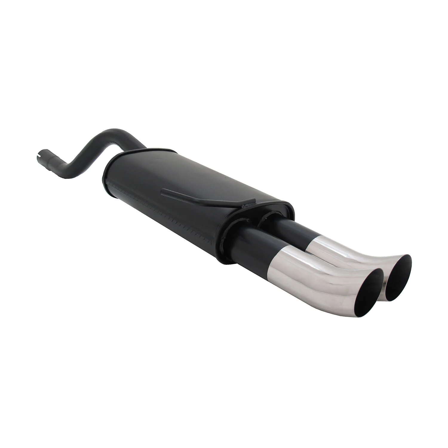 Novus Sportauspuff für Renault Clio 2 2x76mm DTM Endschalldämpfer mit ABE