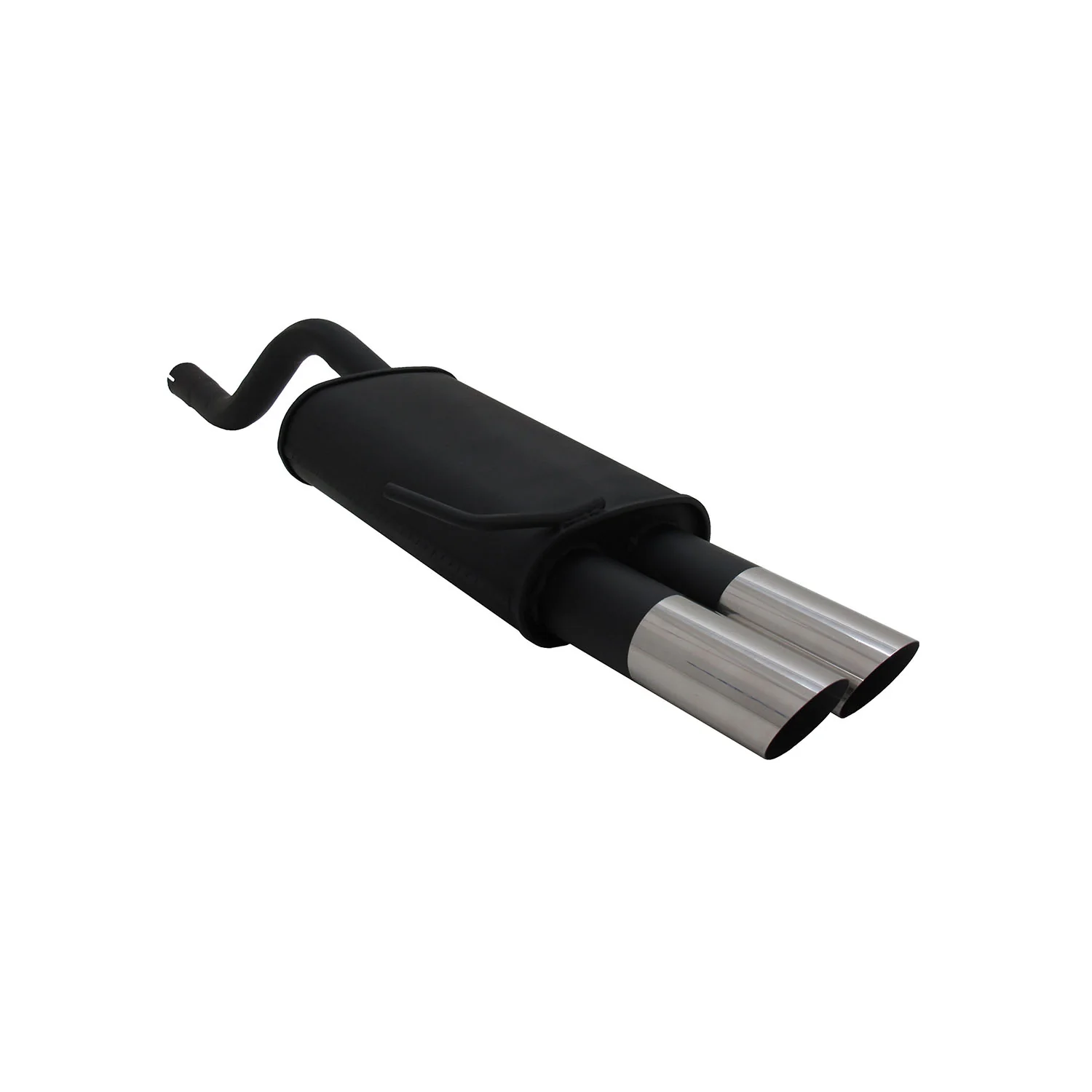 Novus Sportauspuff für Renault Clio 2 2x76mm MS-Design Endschalldämpfer mit ABE