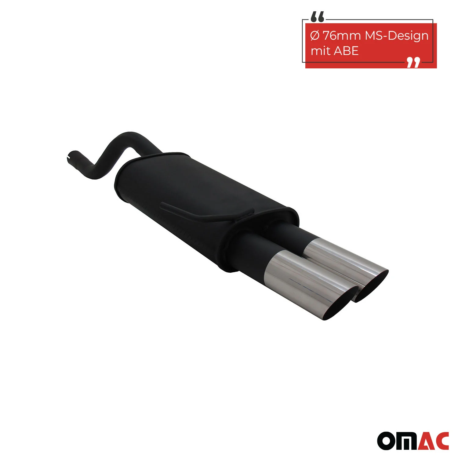 Novus Sportauspuff für Renault Clio 2 2x76mm MS-Design Endschalldämpfer mit ABE - Image 2
