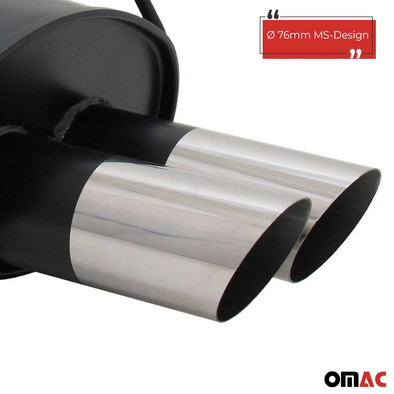 Novus Sportauspuff für Renault Clio 3 2x76mm MS-Design Endschalldämpfer - Image 2