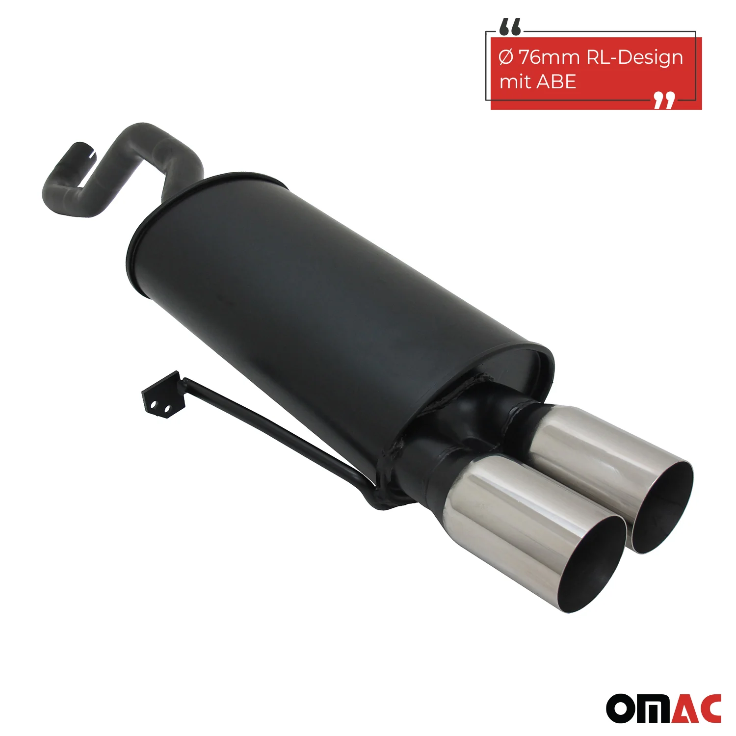 Novus Sportauspuff für Renault Clio 3 2x76mm RL-Design Endschalldämpfer mit ABE - Image 2