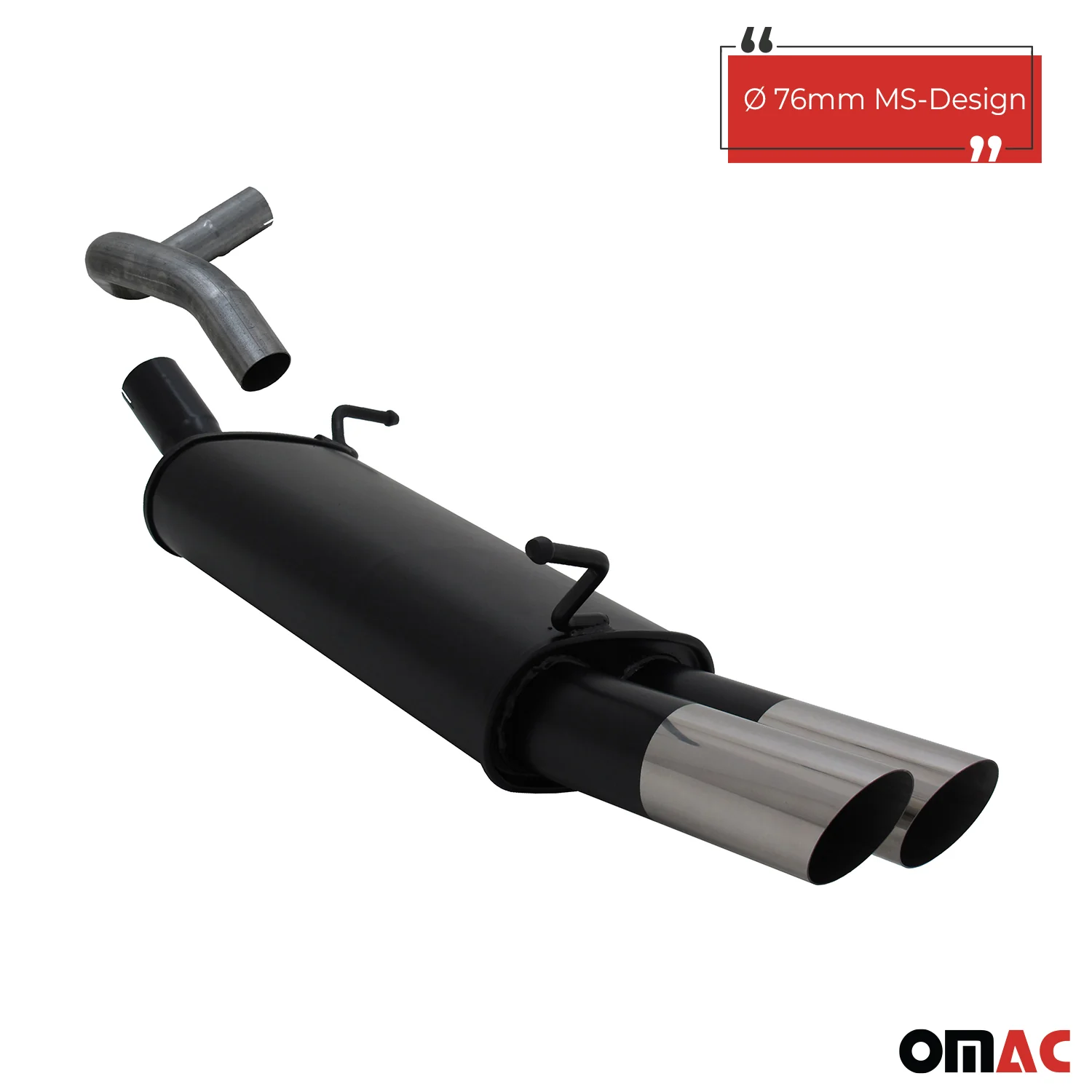 Novus Sportauspuff für Seat Ibiza 6L 2x76mm MS-Design Endschalldämpfer - Image 2