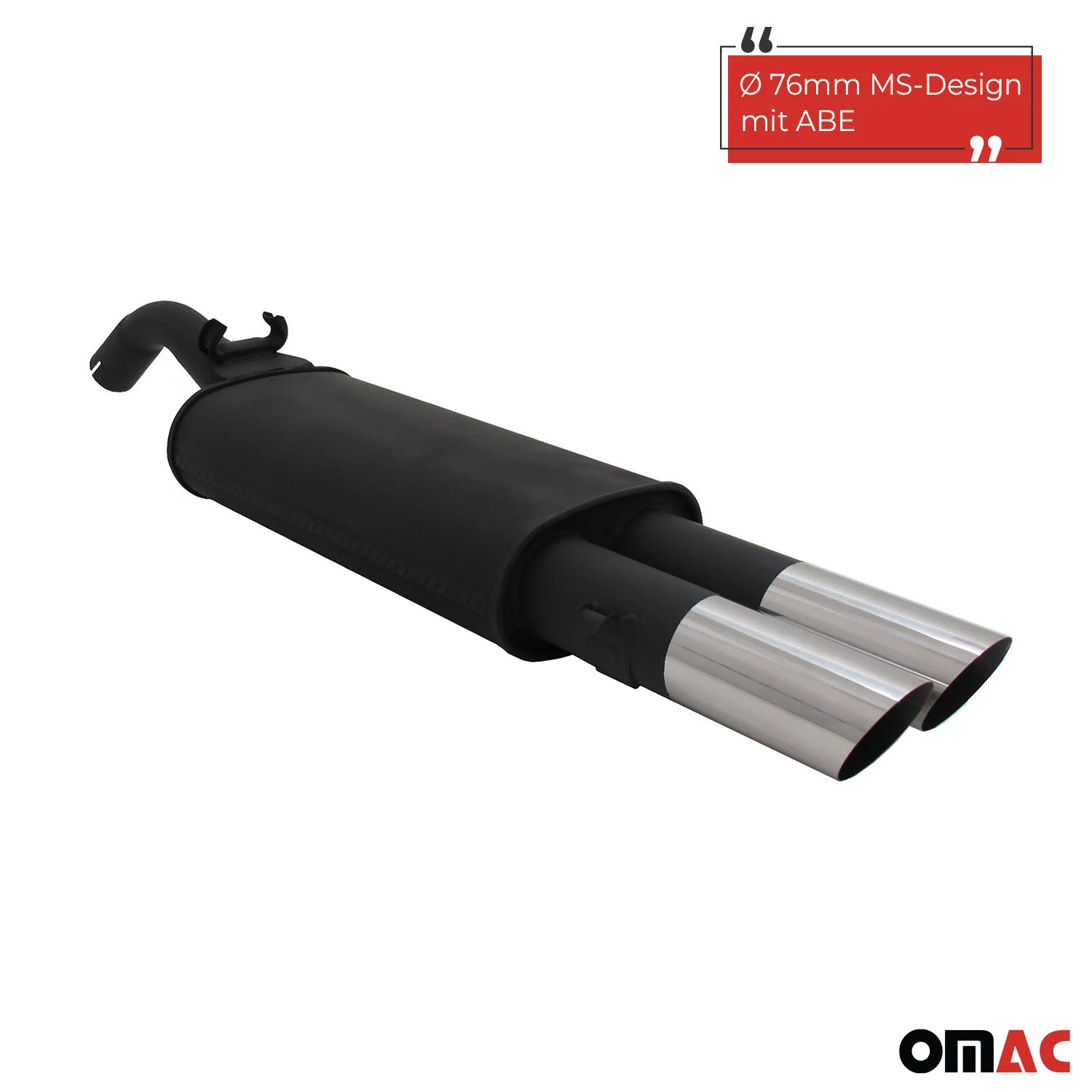 Novus Sportauspuff für VW Golf 2 19E 2x76mm MS-Design Endschalldämpfer mit ABE - Image 2