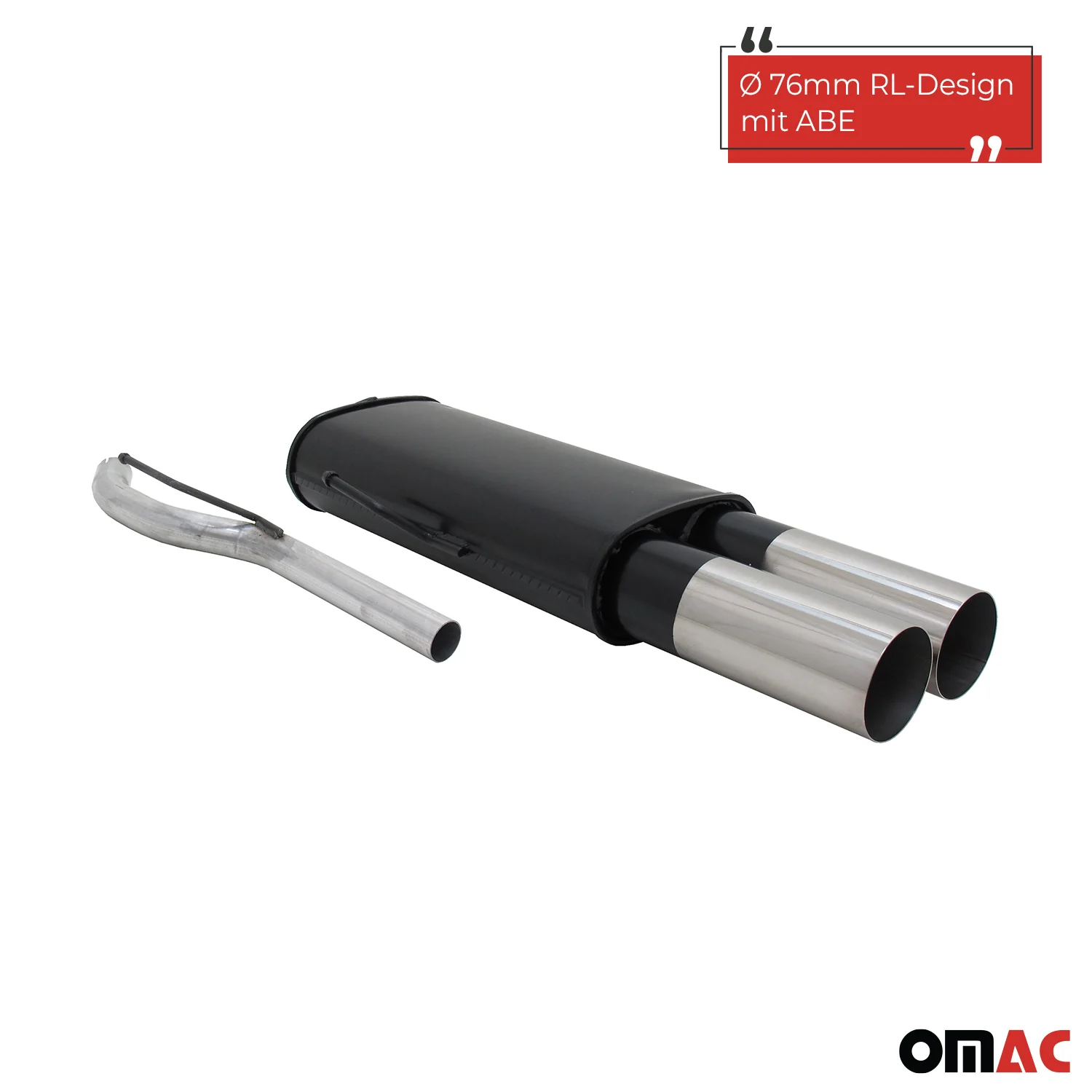 Novus Sportauspuff für VW Passat 35i 2x76mm RL-Design Endschalldämpfer mit ABE - Image 2