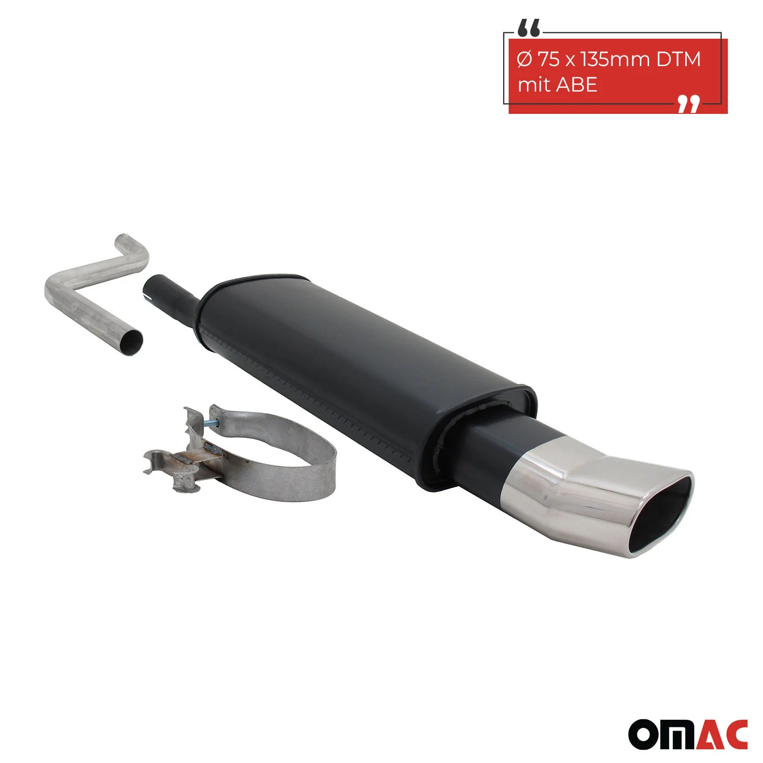 Novus Sportauspuff für VW Polo 2/3 86C 135x75mm DTM Endschalldämpfer mit ABE - Image 2