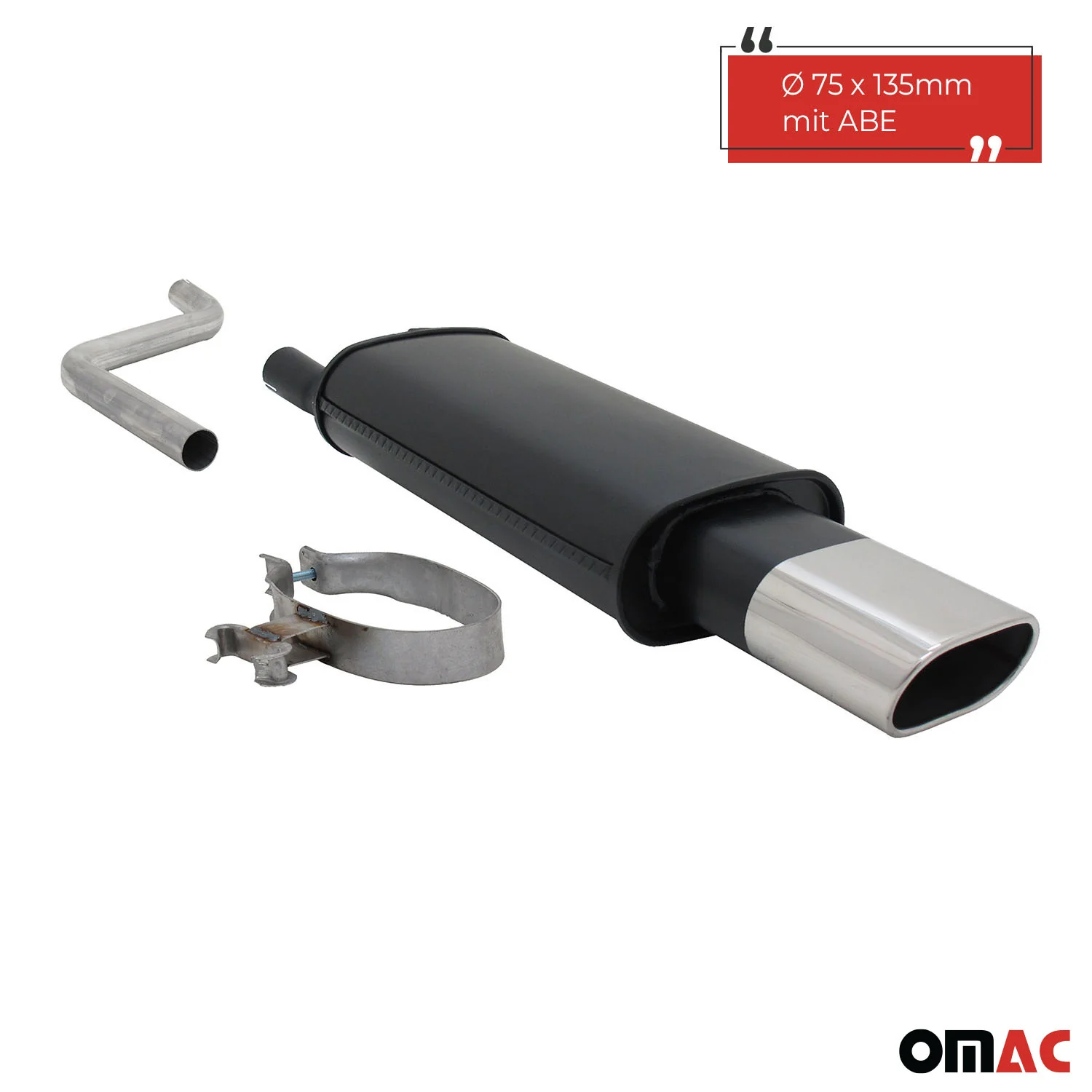 Novus Sportauspuff für VW Polo 2/3 86C 135x75mm Endschalldämpfer mit ABE - Image 2