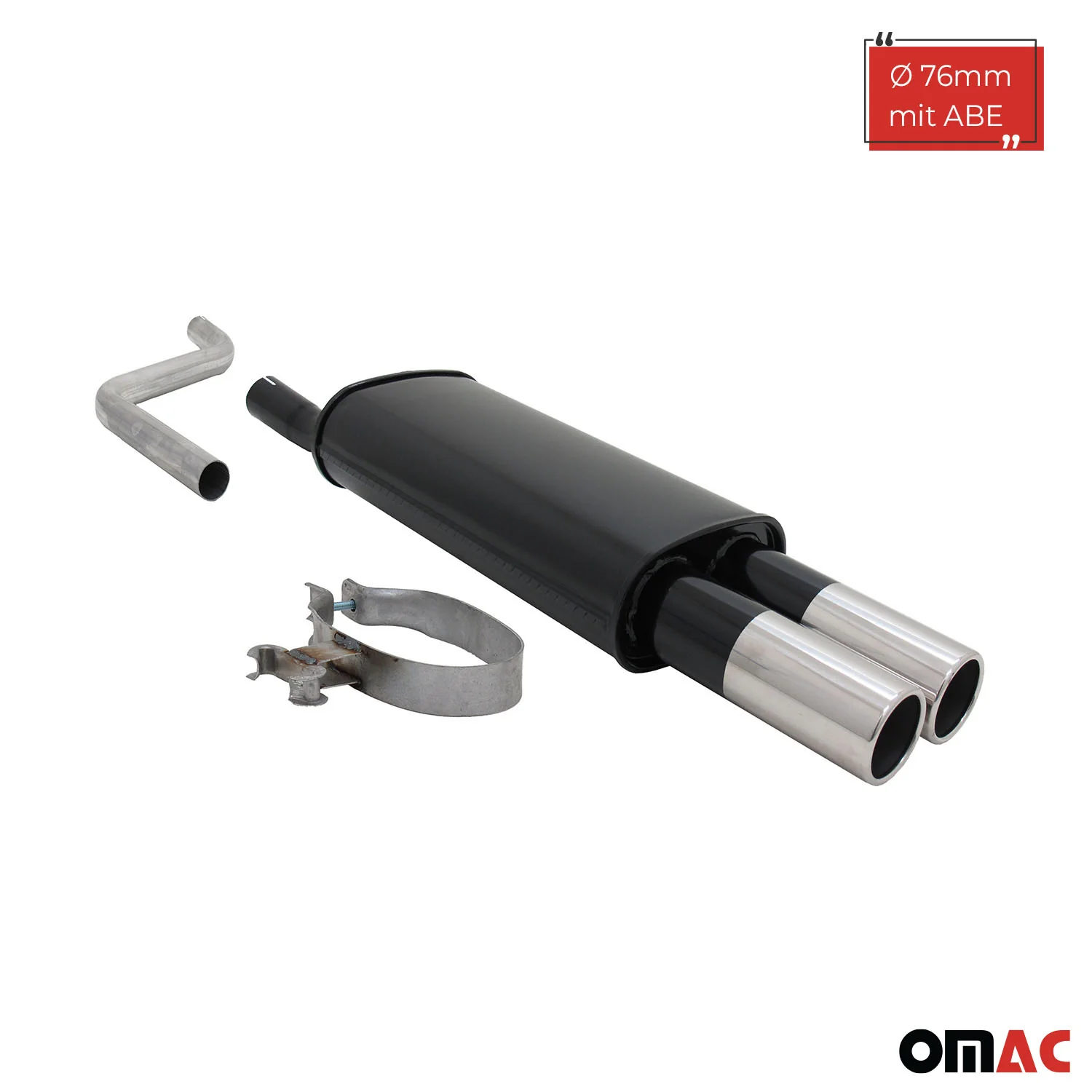 Novus Sportauspuff für VW Polo 2/3 86C 2x76mm Endschalldämpfer mit ABE - Image 2