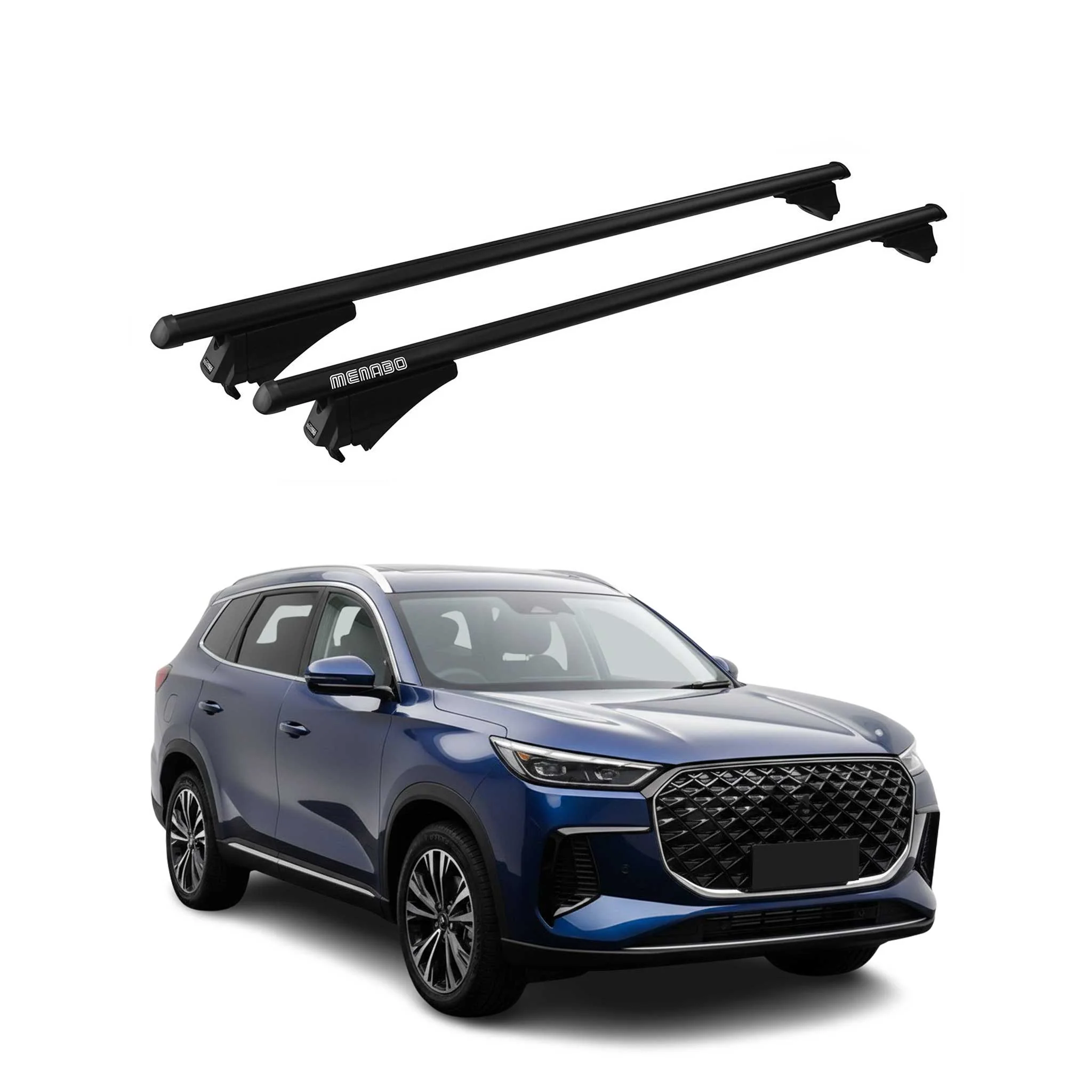 OMAC Dachträger Querträger Aluminium für EBRO S800 2025-2026 Schwarz 2tlg