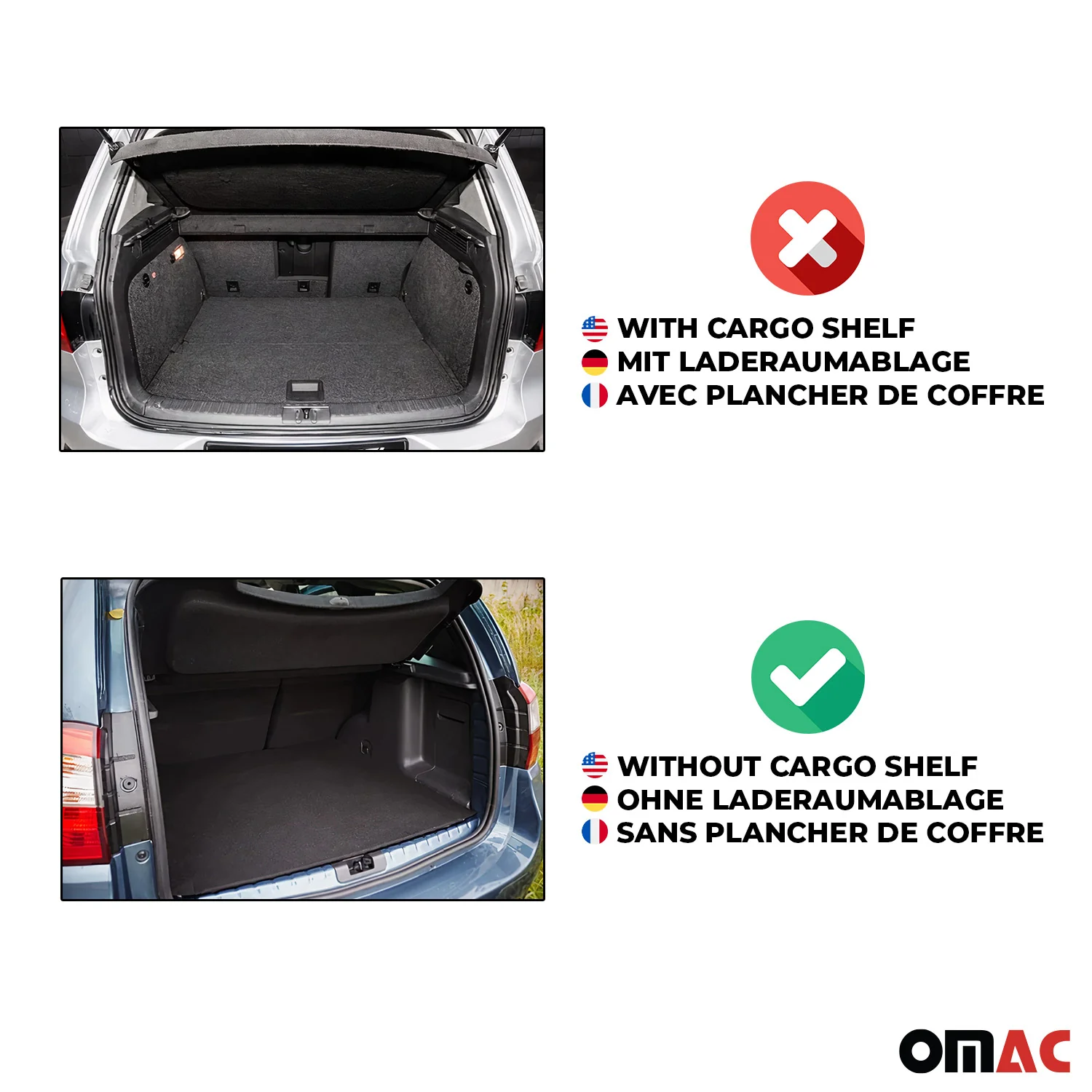 OMAC Gummi Kofferraumwanne für Ford Focus Turnier 2010-2018 TPE Laderaumwanne - Image 3
