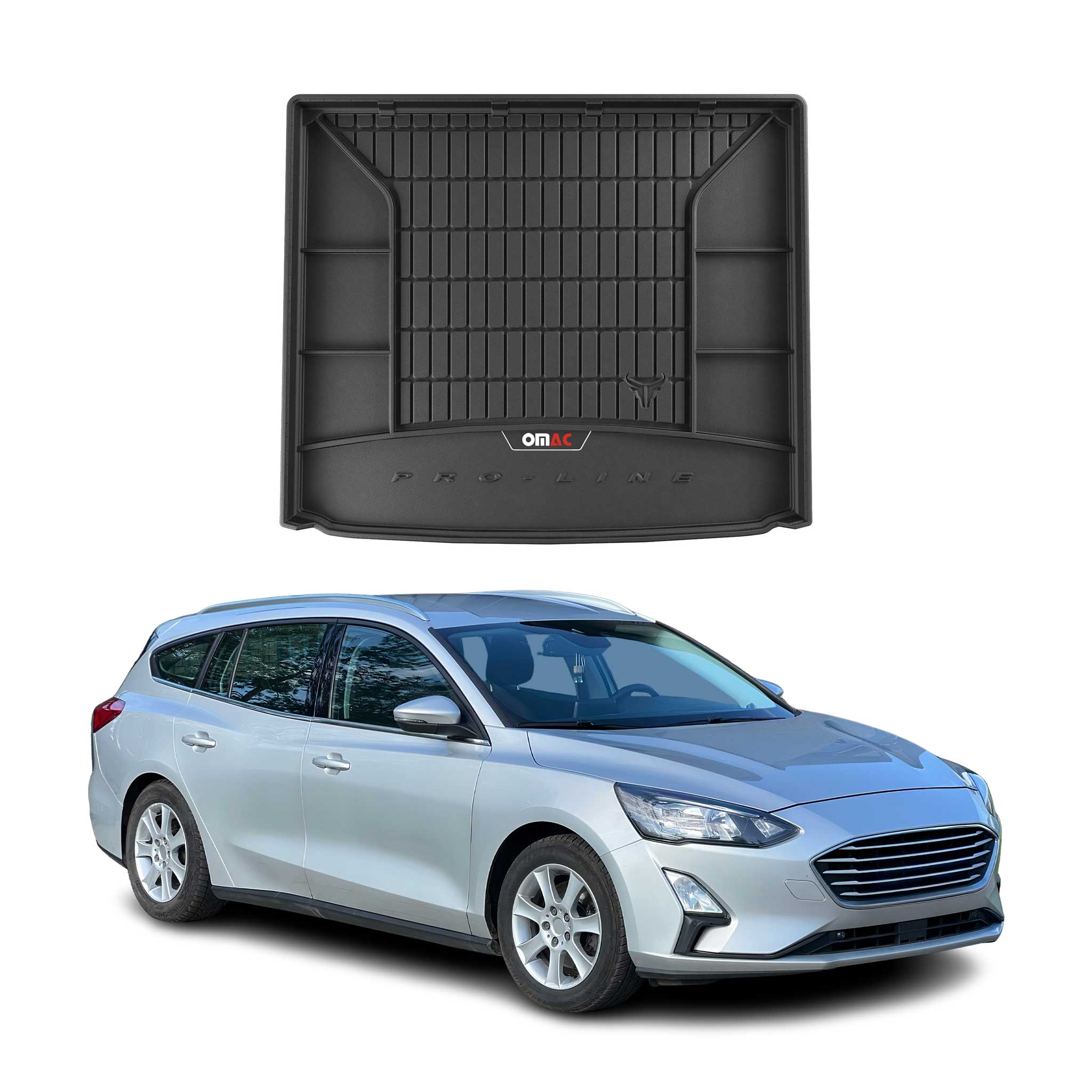 OMAC Gummi Kofferraumwanne für Ford Focus Turnier 2019-2025 TPE Laderaumwanne