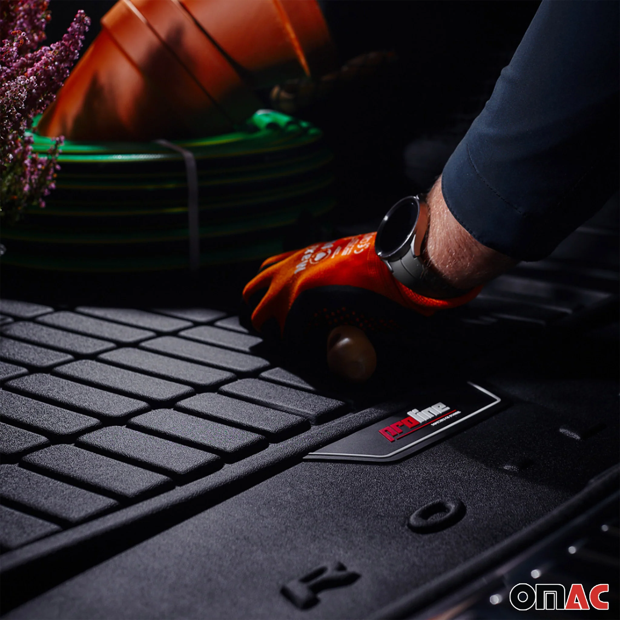 OMAC Gummi Kofferraumwanne für Honda CR-V 2012-2019 TPE Laderaumwanne Schwarz - Image 10