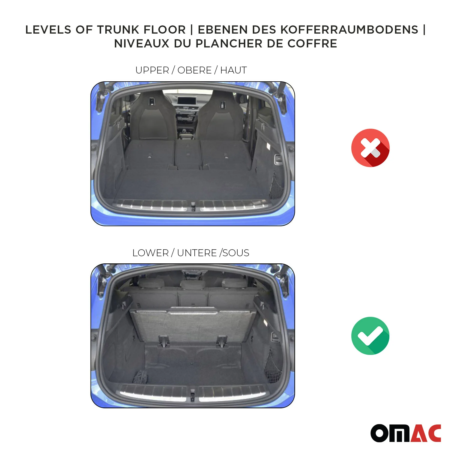 OMAC Gummi Kofferraumwanne für Kia Stonic 2017-2026 TPE Laderaumwanne Schwarz - Image 3