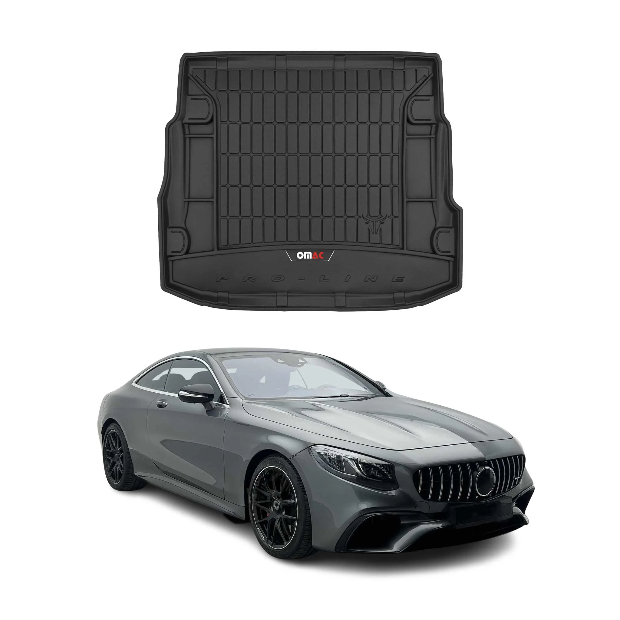 OMAC Gummi Kofferraumwanne für Mercedes S Klasse S217 2014-2020 TPE Schwarz