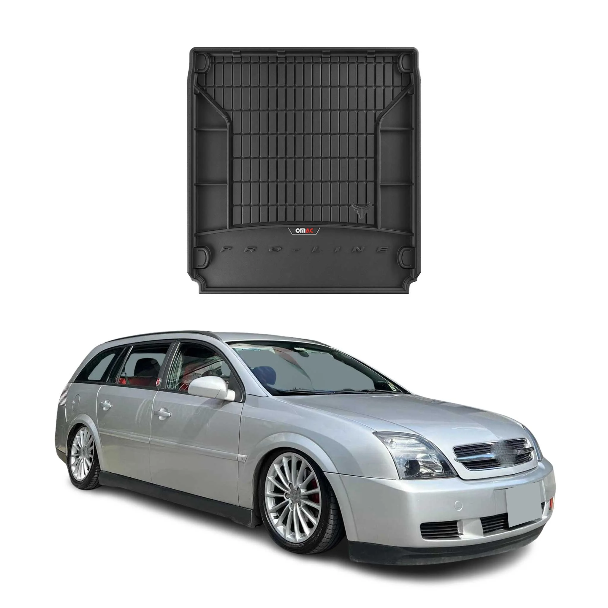 OMAC Gummi Kofferraumwanne für Opel Vectra C 2002-2008 TPE Laderaumwanne Schwarz