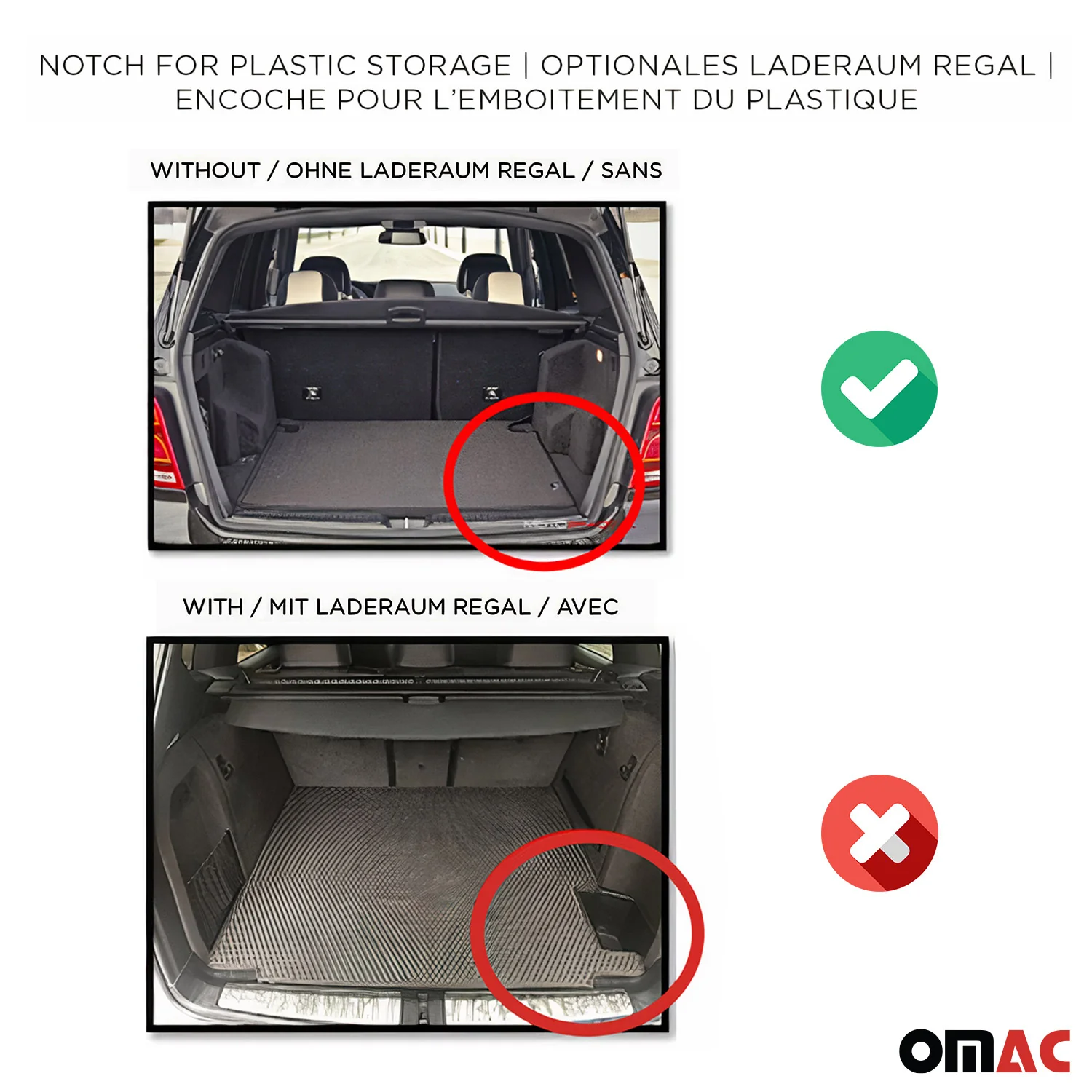 OMAC Gummi Kofferraumwanne für Porsche Panamera 2016-2024 TPE Laderaumwanne - Image 3