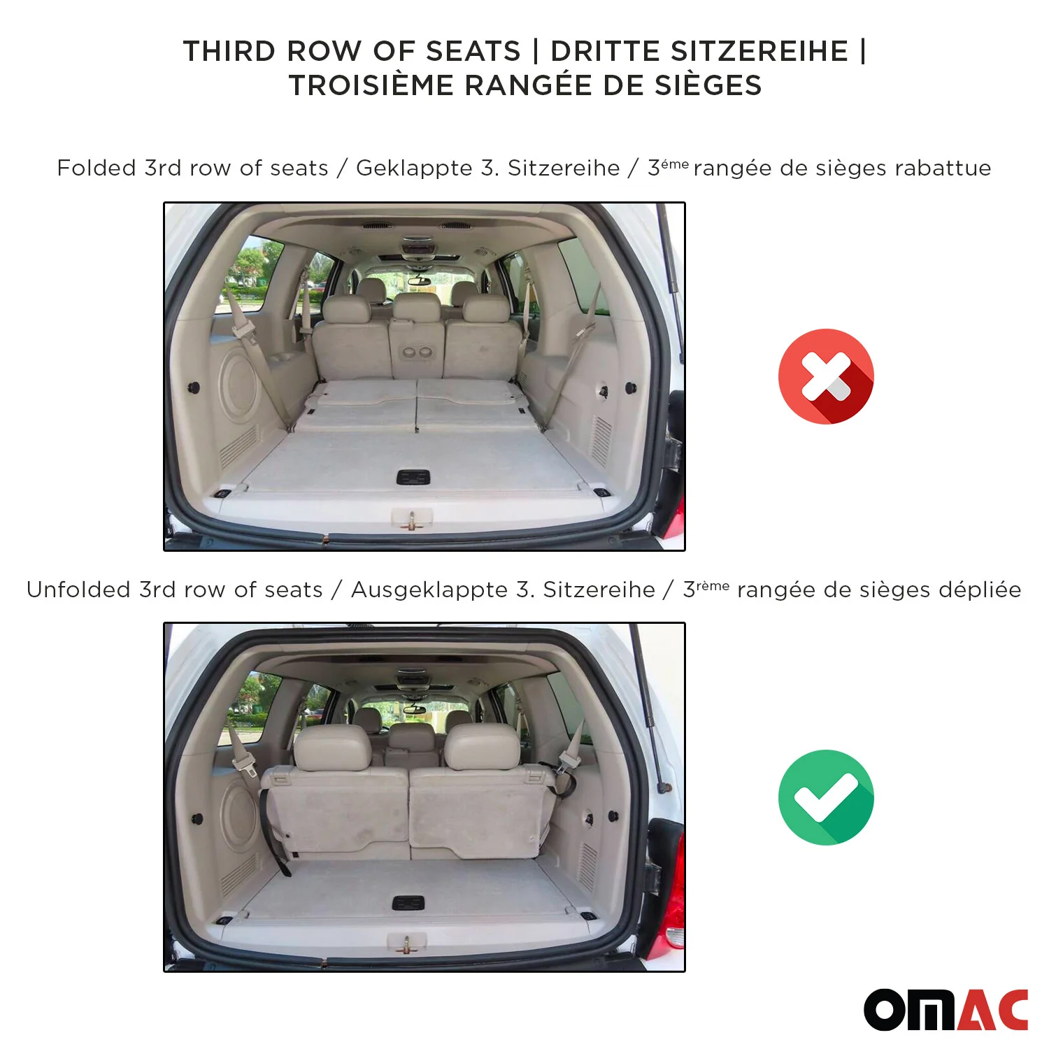 OMAC Gummi Kofferraumwanne für Ssangyong Rexton 2017-2026 TPE Laderaumwanne - Image 3