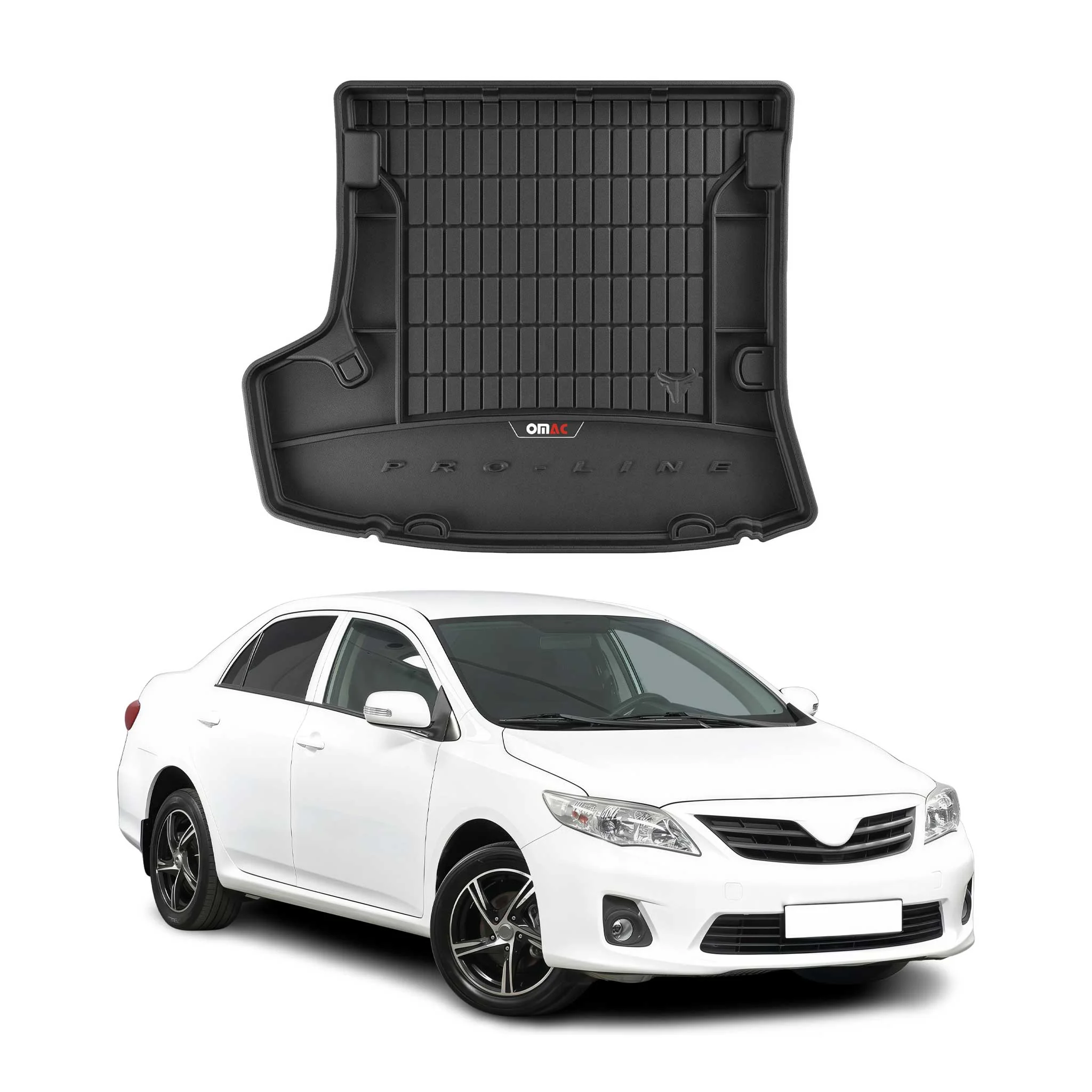 OMAC Gummi Kofferraumwanne für Toyota Corolla Limo 2007-2013 TPE Laderaumwanne