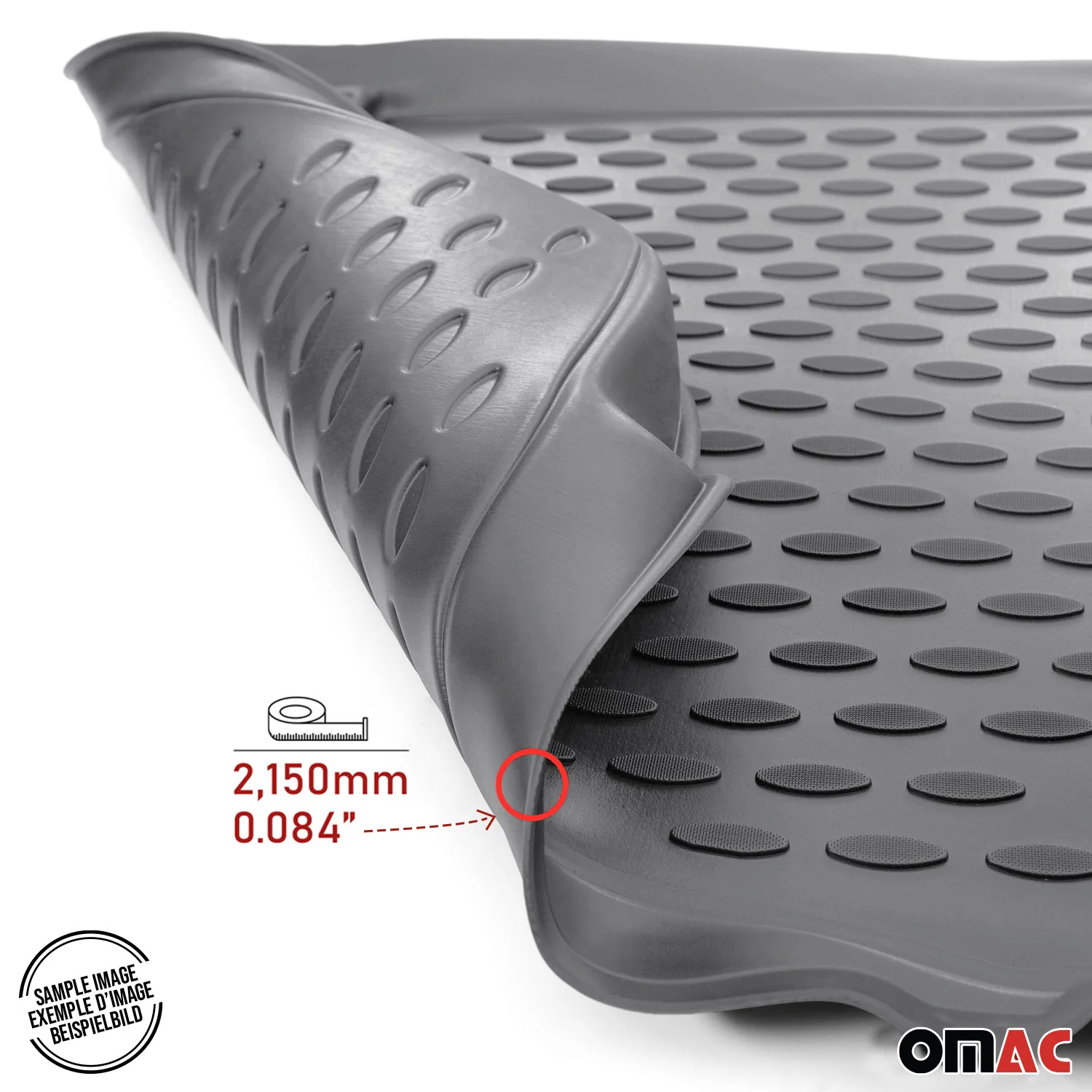 OMAC Gummimatten Fußmatten für Audi Q8 2018-2026 TPE Automatten TPE Schwarz - Image 7
