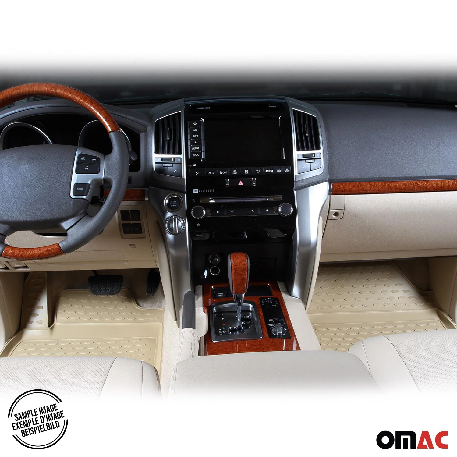 OMAC Gummimatten Fußmatten für BMW 4er F32 F36 Coupe 2013-2021 Gummi Beige 4x - Image 4