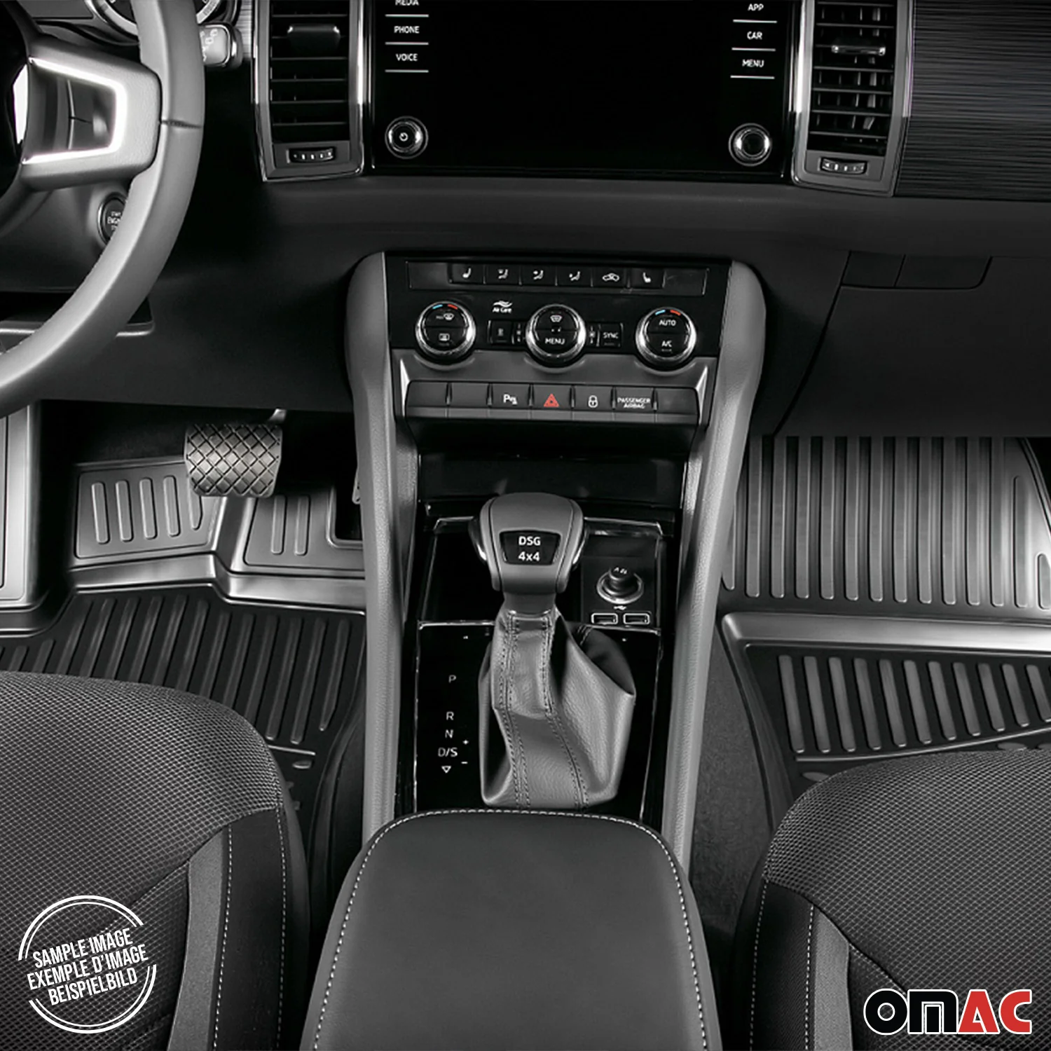 OMAC Gummimatten Fußmatten für BYD Han EV 2023-2026 Facelift TPE Schwarz 4tlg - Image 4