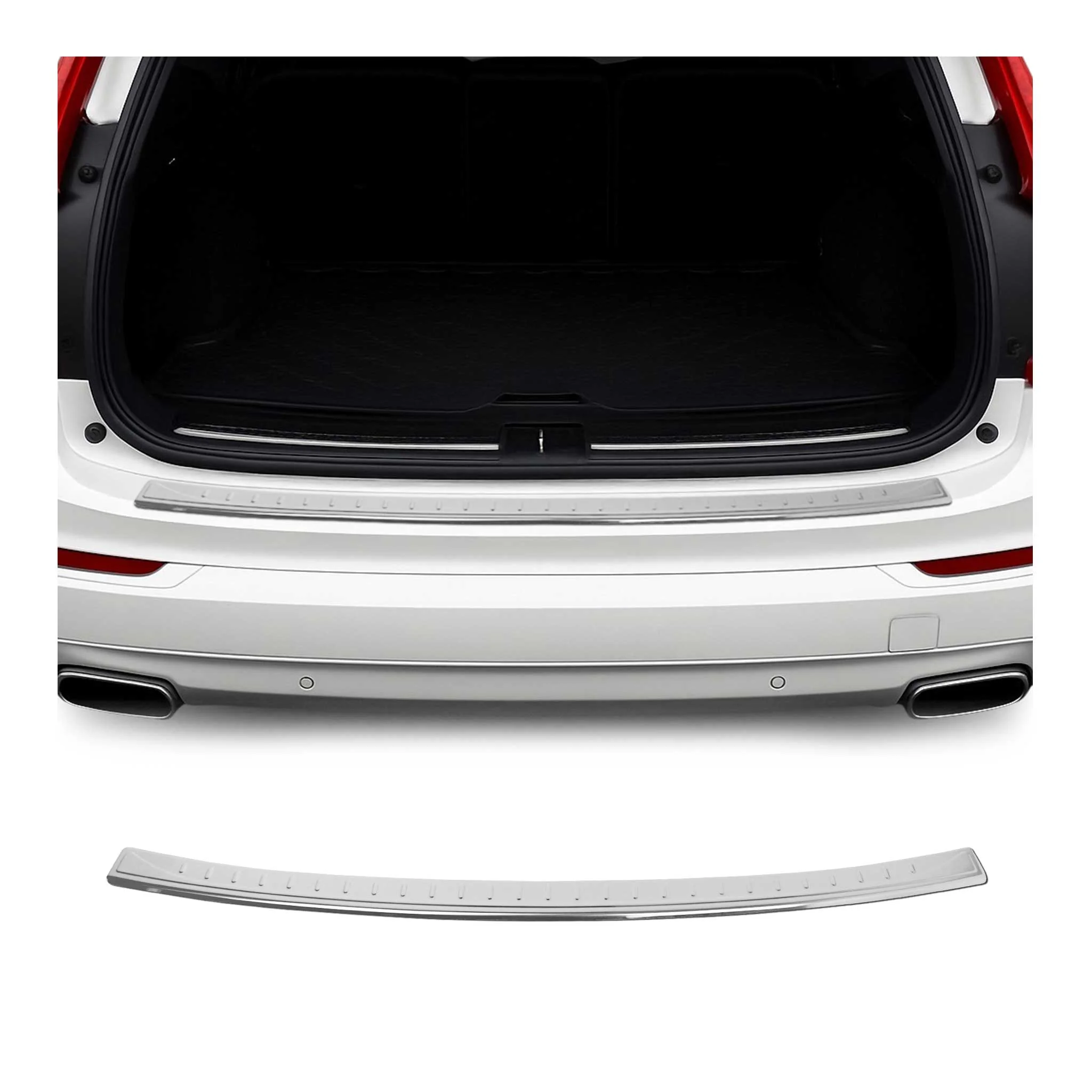 OMAC Ladekantenschutz Stoßstangenschutz für Volvo XC90 2015-26 Edelstahl Chrom