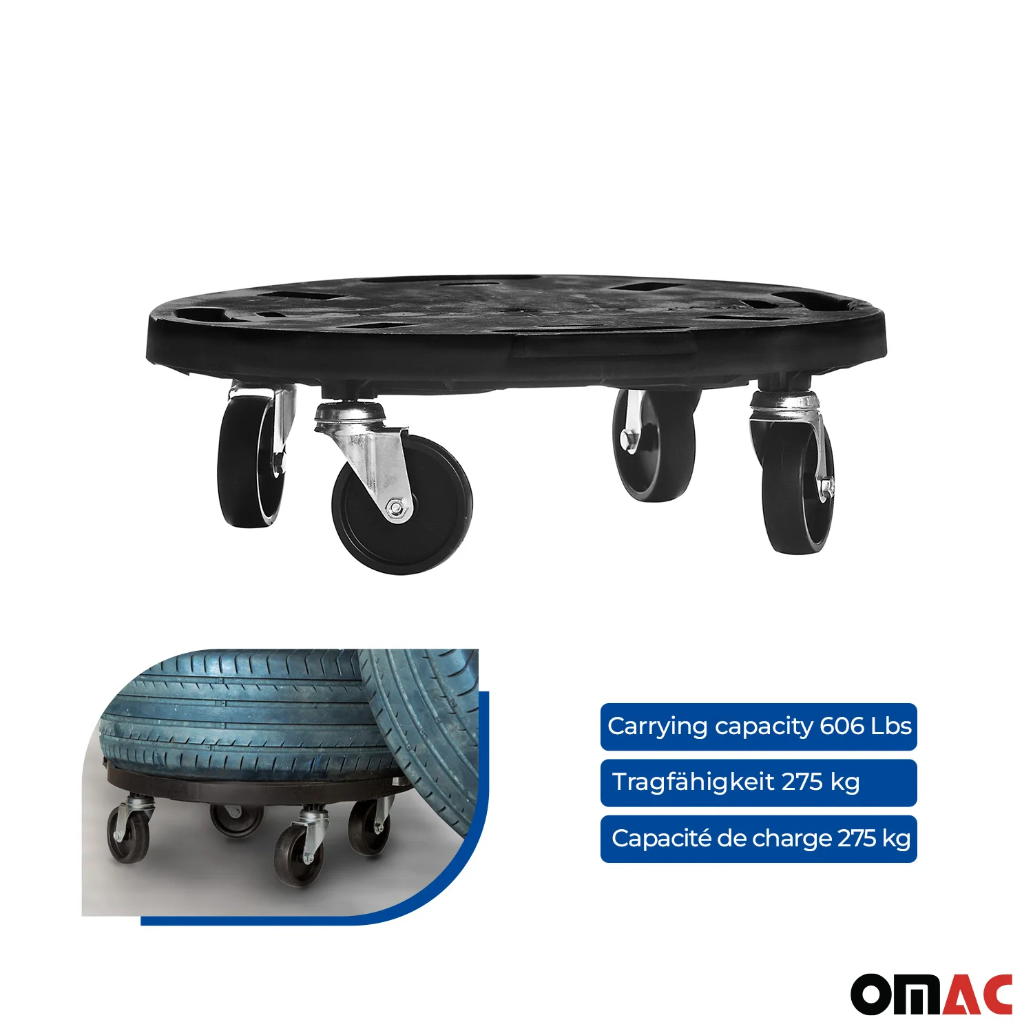 Pflanzenroller Rollbrett Transportroller Möbelroller 275 kg Reifenträger Ø400 - Image 6
