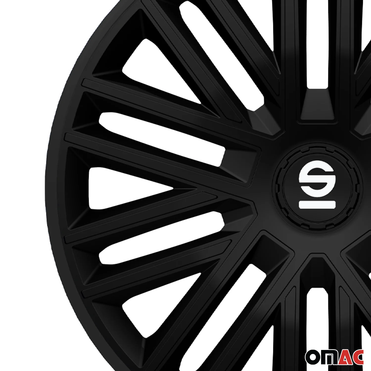 Radkappen Radzierblenden Sparco Bergamo 15" Zoll Auto Abdeckung Set Schwarz 4x - Image 7