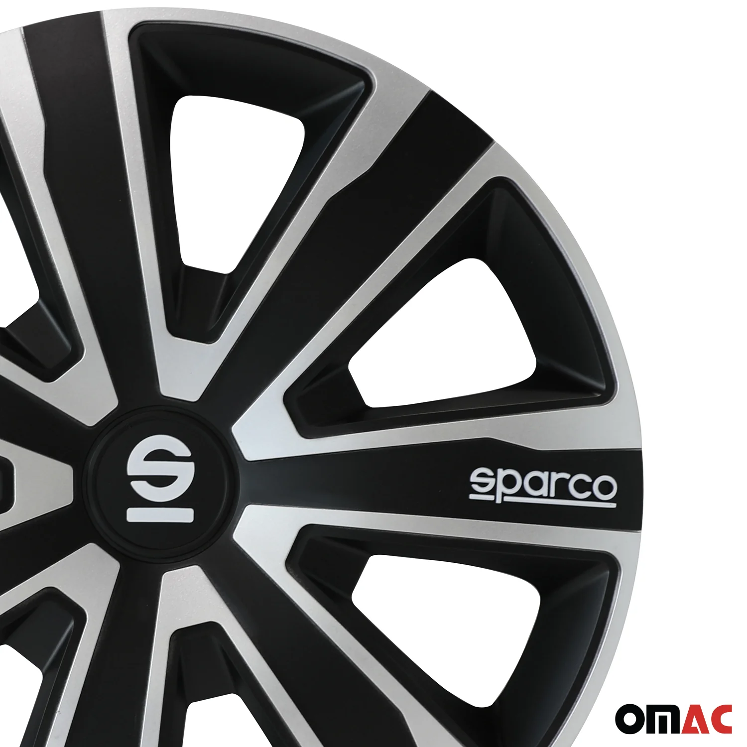 Radkappen Radzierblenden Sparco Palermo 14" Zoll Auto Abdeckung Set Schwarz 4x - Image 7