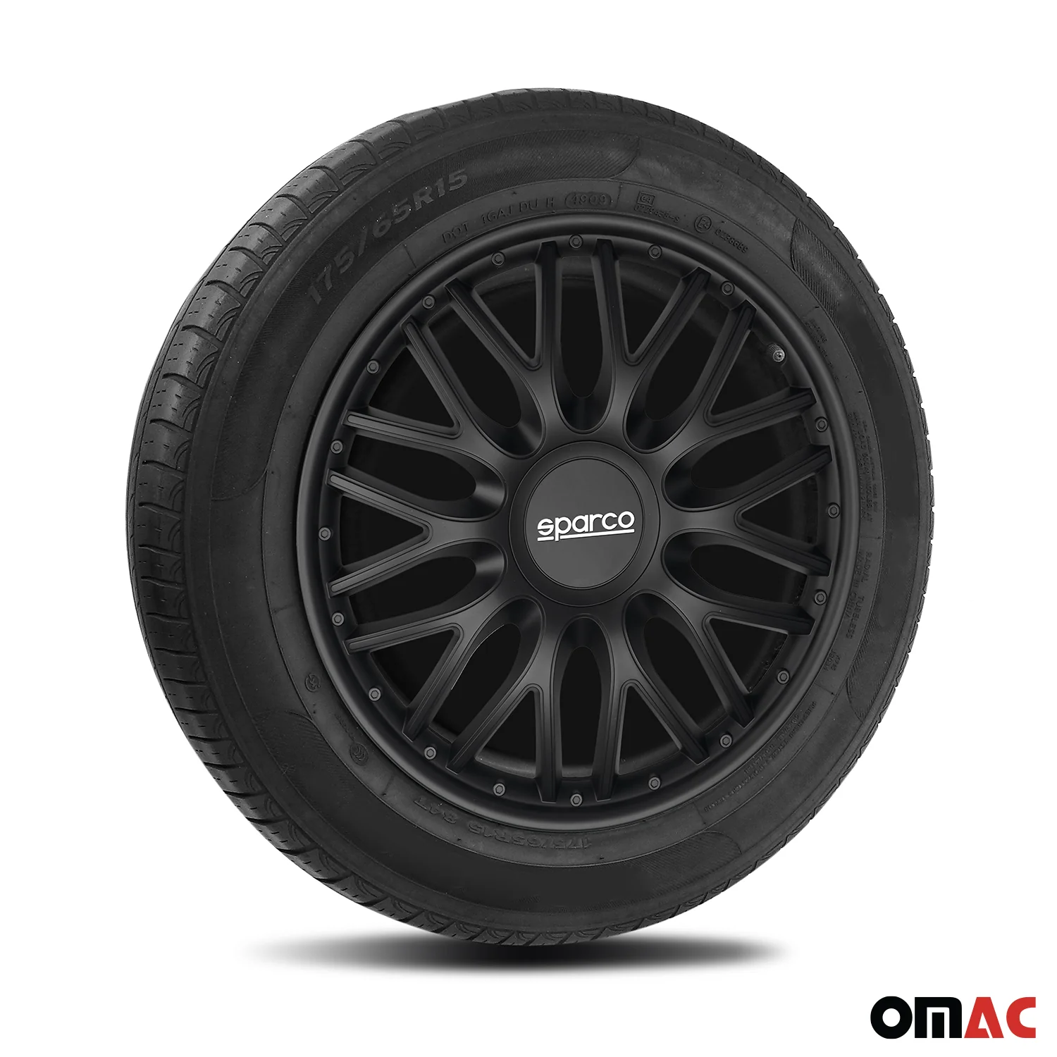 Radkappen Radzierblenden Sparco Roma 14" Zoll Auto Abdeckung Set Schwarz 4x - Image 5