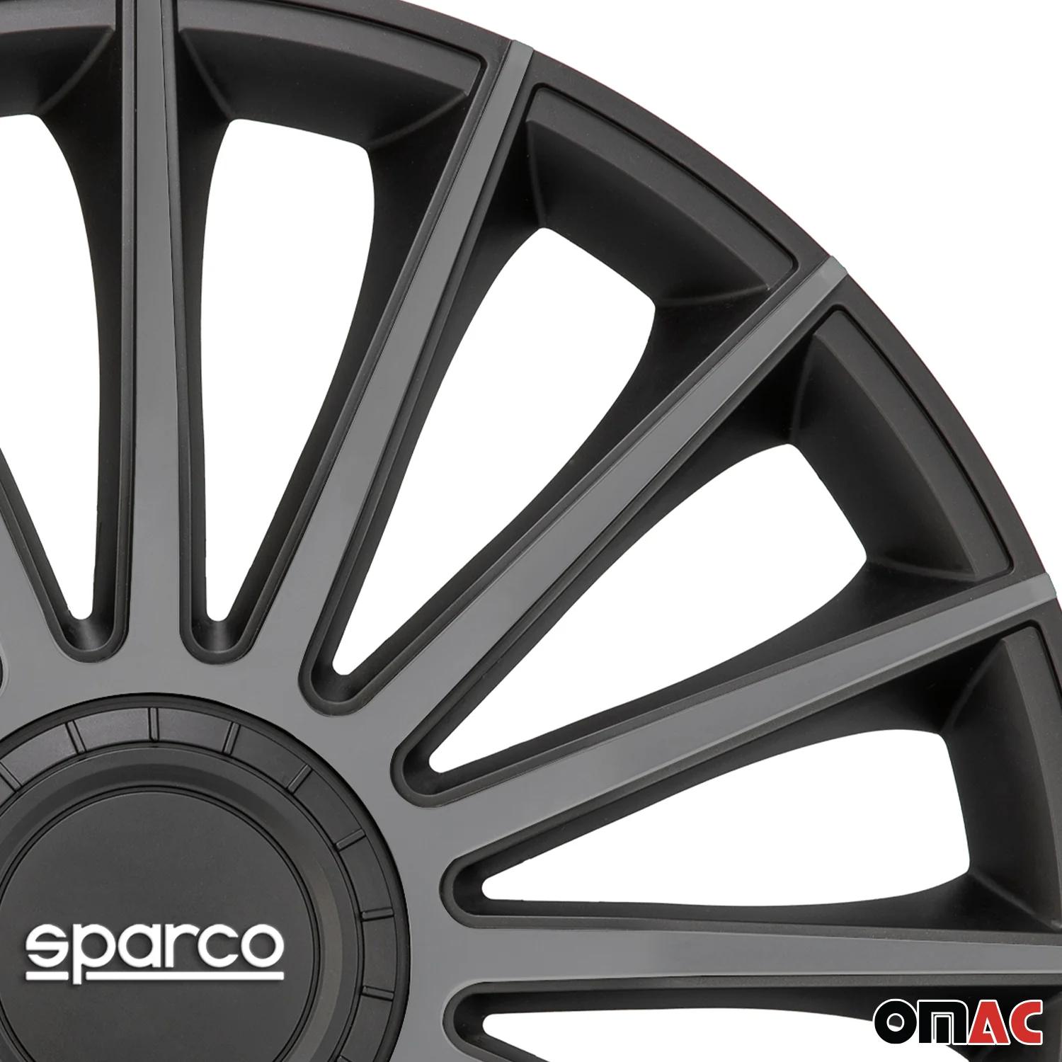 Radkappen Radzierblenden Sparco Treviso 14" Zoll Abdeckung Set Schwarz Grau 4x - Image 8