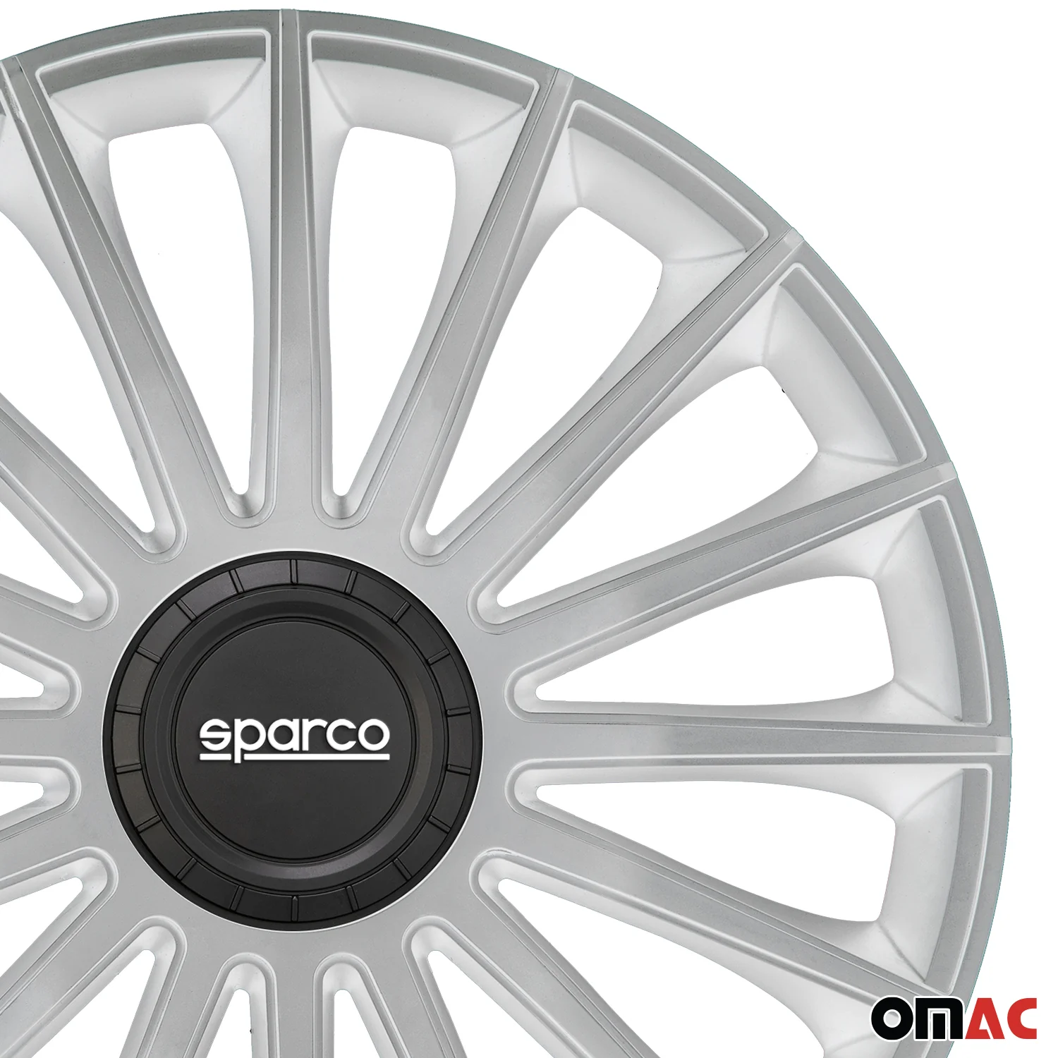 Radkappen Radzierblenden Sparco Treviso 14" Zoll Auto Abdeckung Set Silber 4x - Image 7