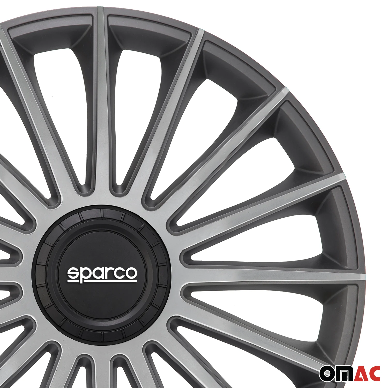 Radkappen Radzierblenden Sparco Treviso 15" Zoll Abdeckung Set Grau Silber 4x - Image 7