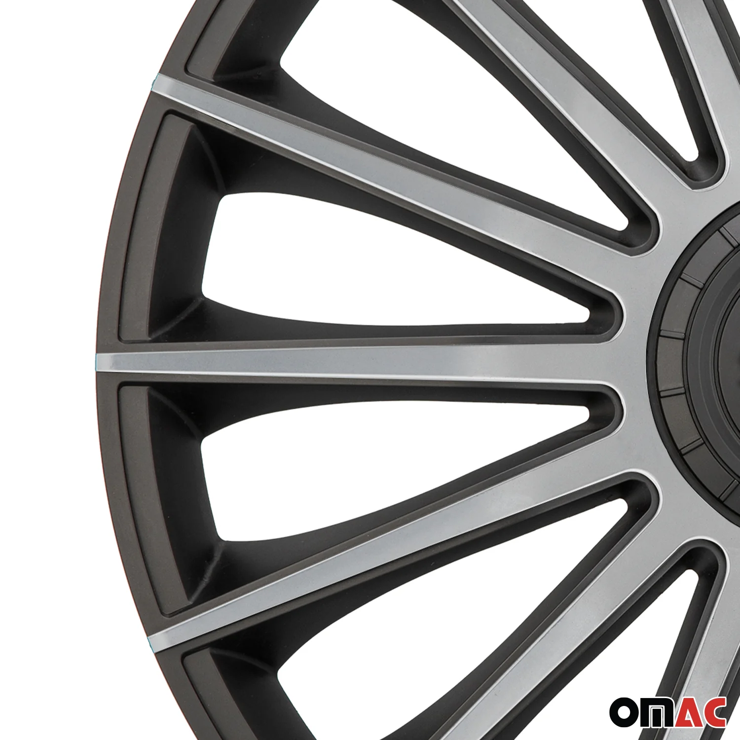 Radkappen Radzierblenden Sparco Treviso 15" Zoll Abdeckung Set Schwarz Silber 4x - Image 8
