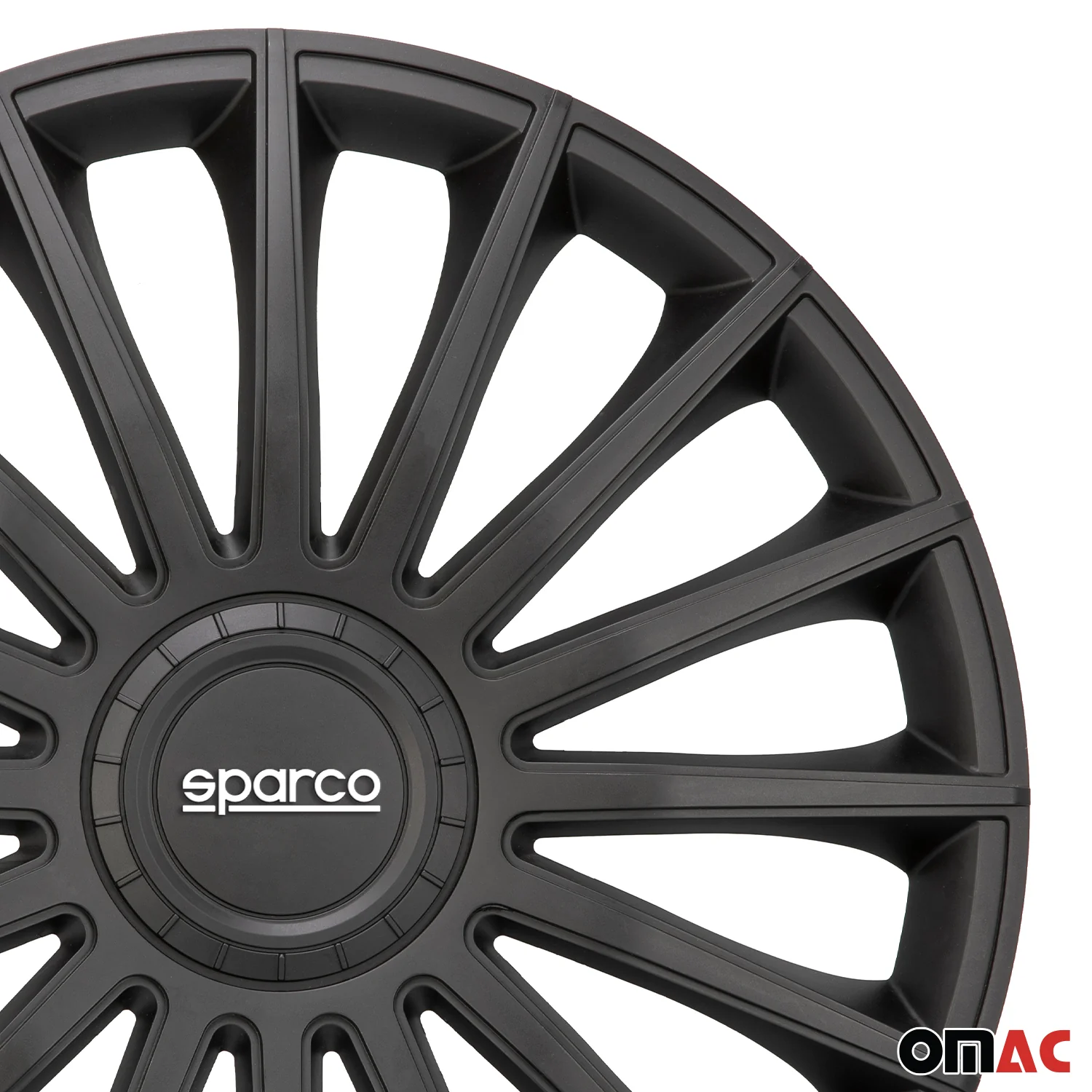 Radkappen Radzierblenden Sparco Treviso 15" Zoll Auto Abdeckung Set Schwarz 4x - Image 7