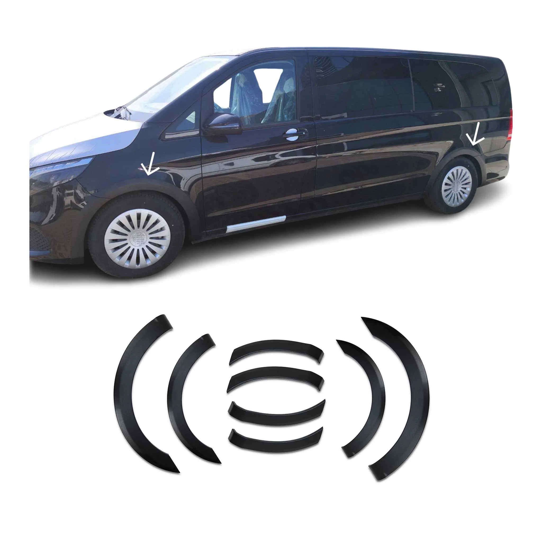 Radläufe Kotflügel Verbreiterung für Mercedes Vito V Klasse W447 2014-2026 8tlg