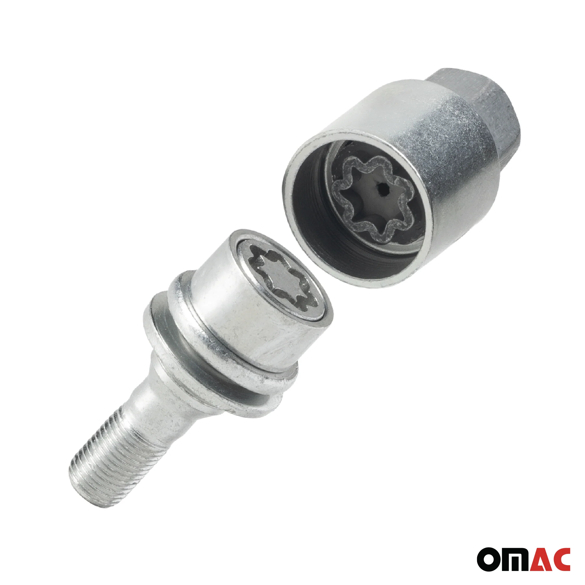 Radschloss Radschrauben Satz für Citroen C5 bis 2002 Silber 4tlg M12X1.25 - Image 8