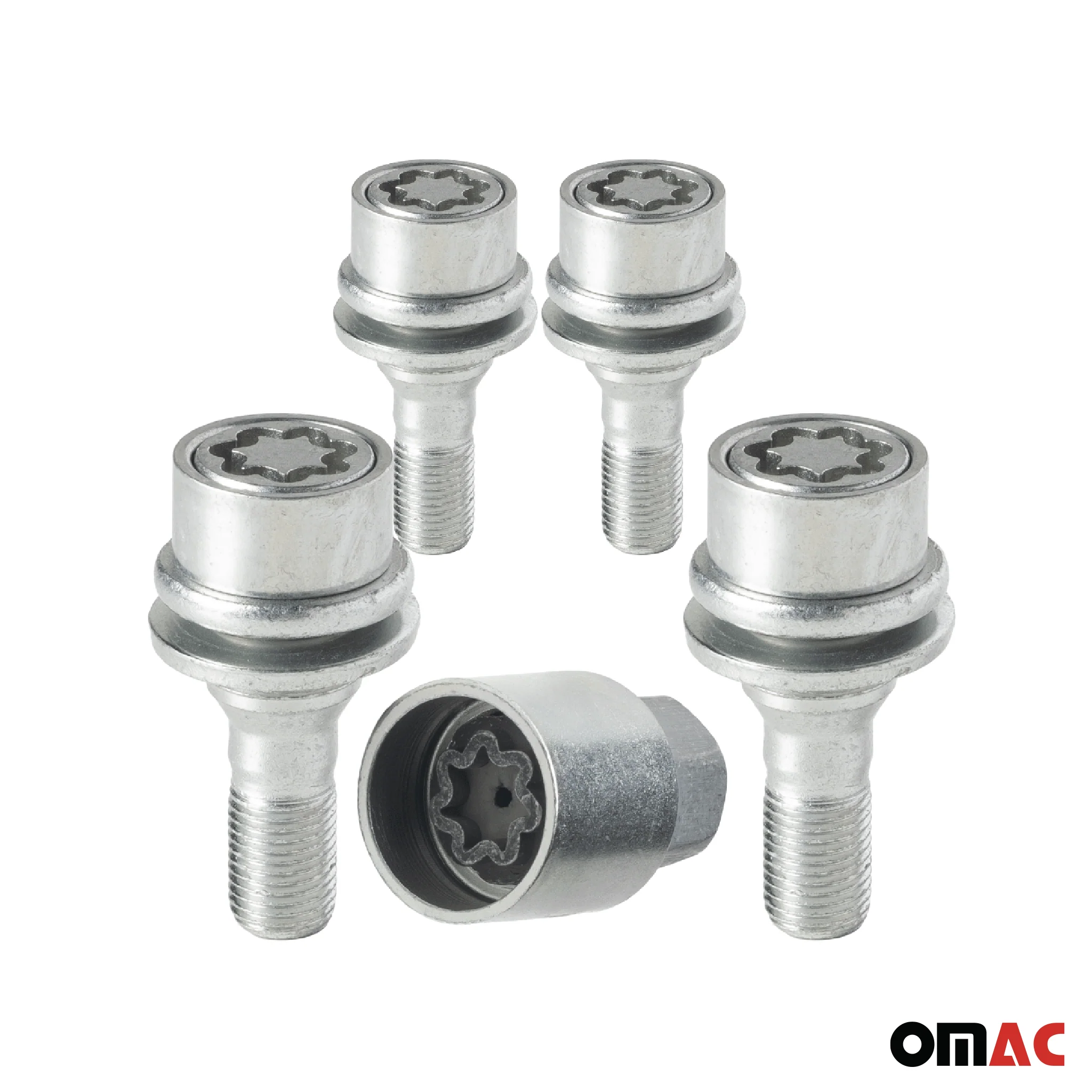 Radschloss Radschrauben Satz für Citroen C5 bis 2002 Silber 4tlg M12X1.25 - Image 9
