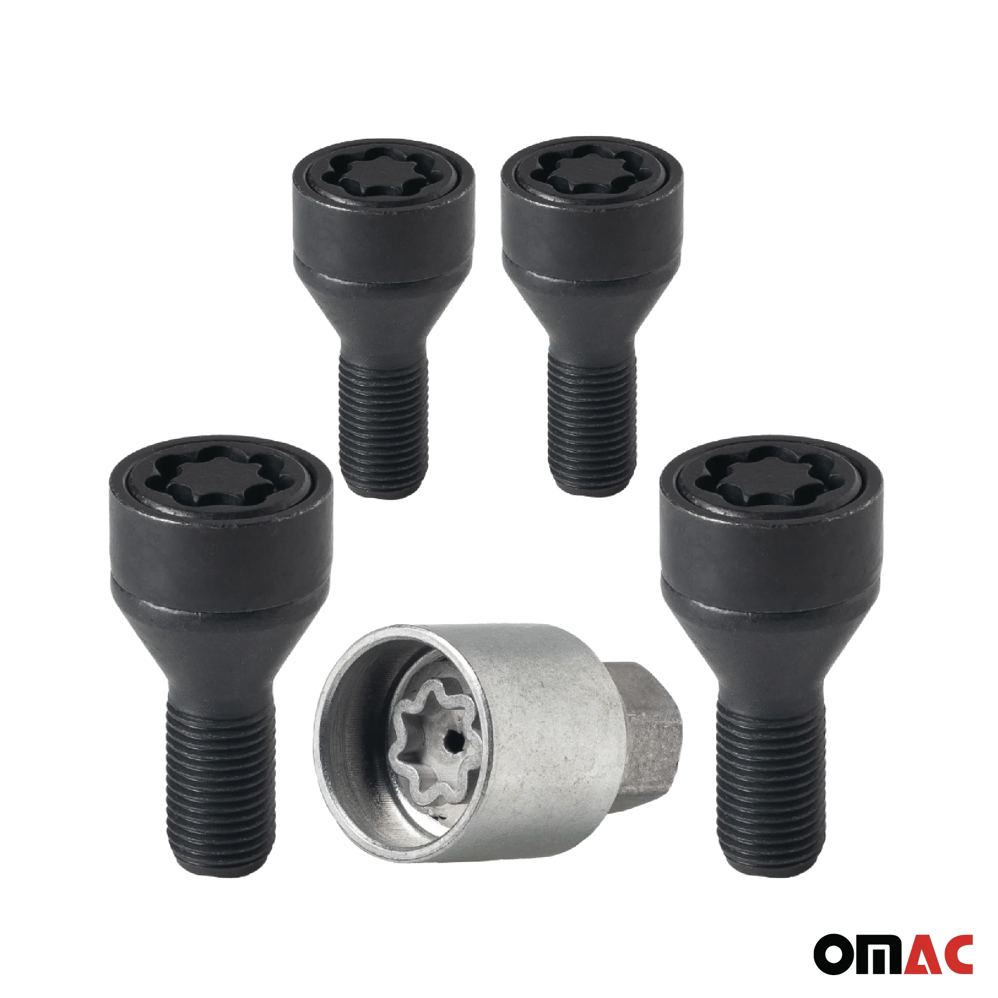 Radschloss Radschrauben Satz für Fiat Ulysse bis 2002 Schwarz 4tlg M14X1.5 - Image 9