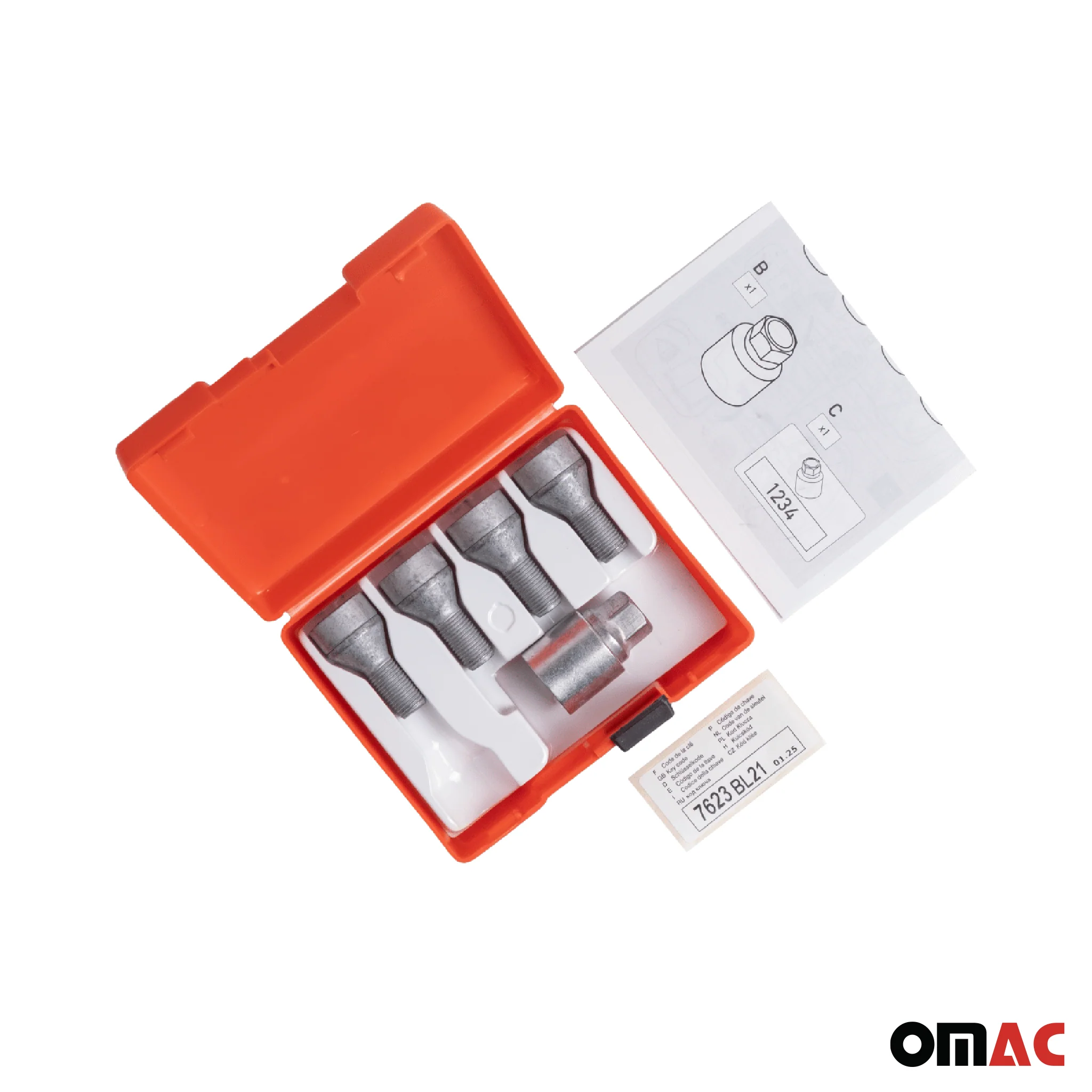 Radschloss Radschrauben Satz für MINI Mini bis 2006 Felgenschloss Silber M12X1.5 - Image 5