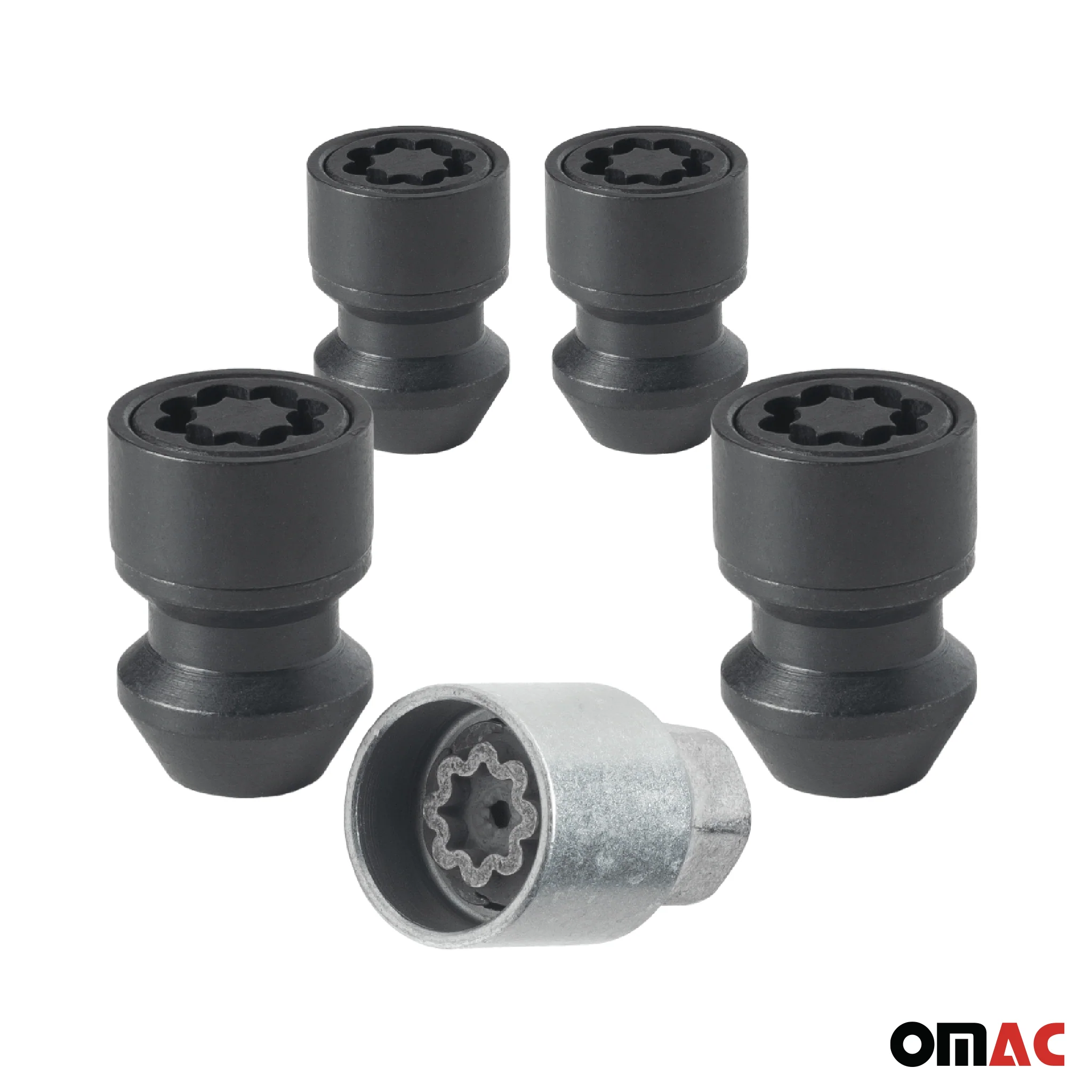 Radschloss Radschrauben Satz für Opel Antara 2006-2017 Schwarz 4x M12X1.5 - Image 8