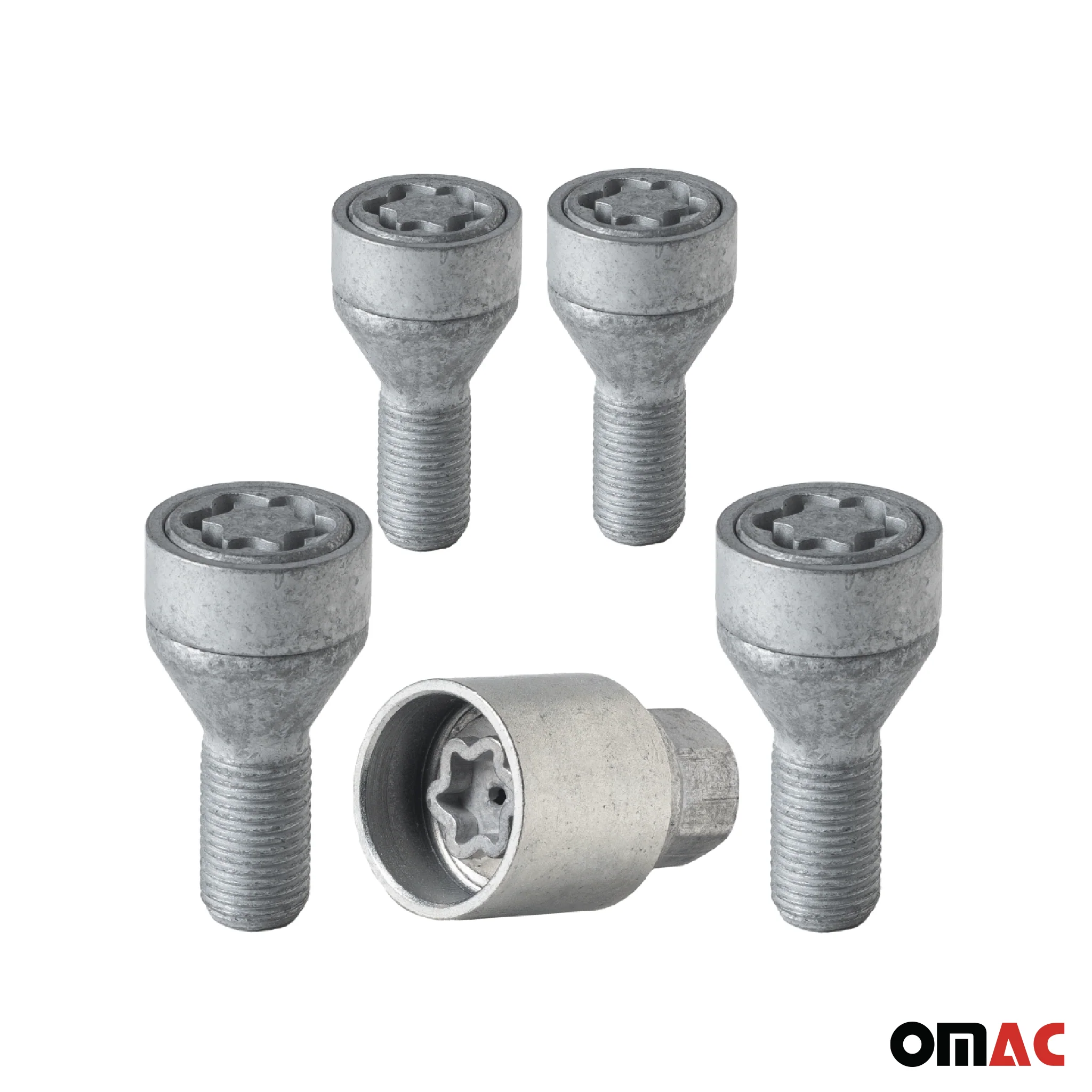 Radschloss Satz für Fiat Ducato Rad 15” ab 2006 Felgenschloss Silber 4x M14X1.5 - Image 9