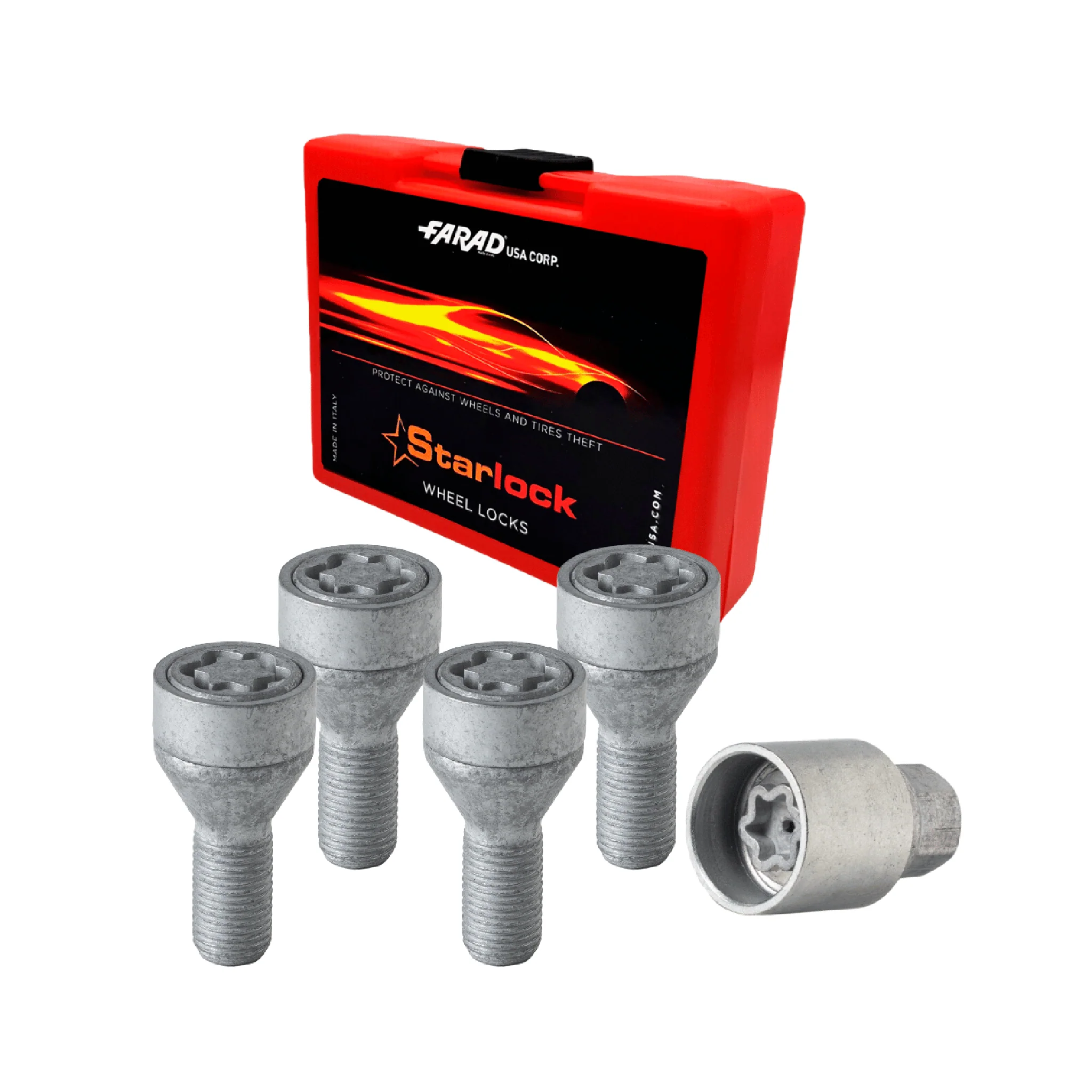 Radschloss Satz für Volvo C70 /V70/ S70 bis 2006 Felgenschloss Silber M12X1.75