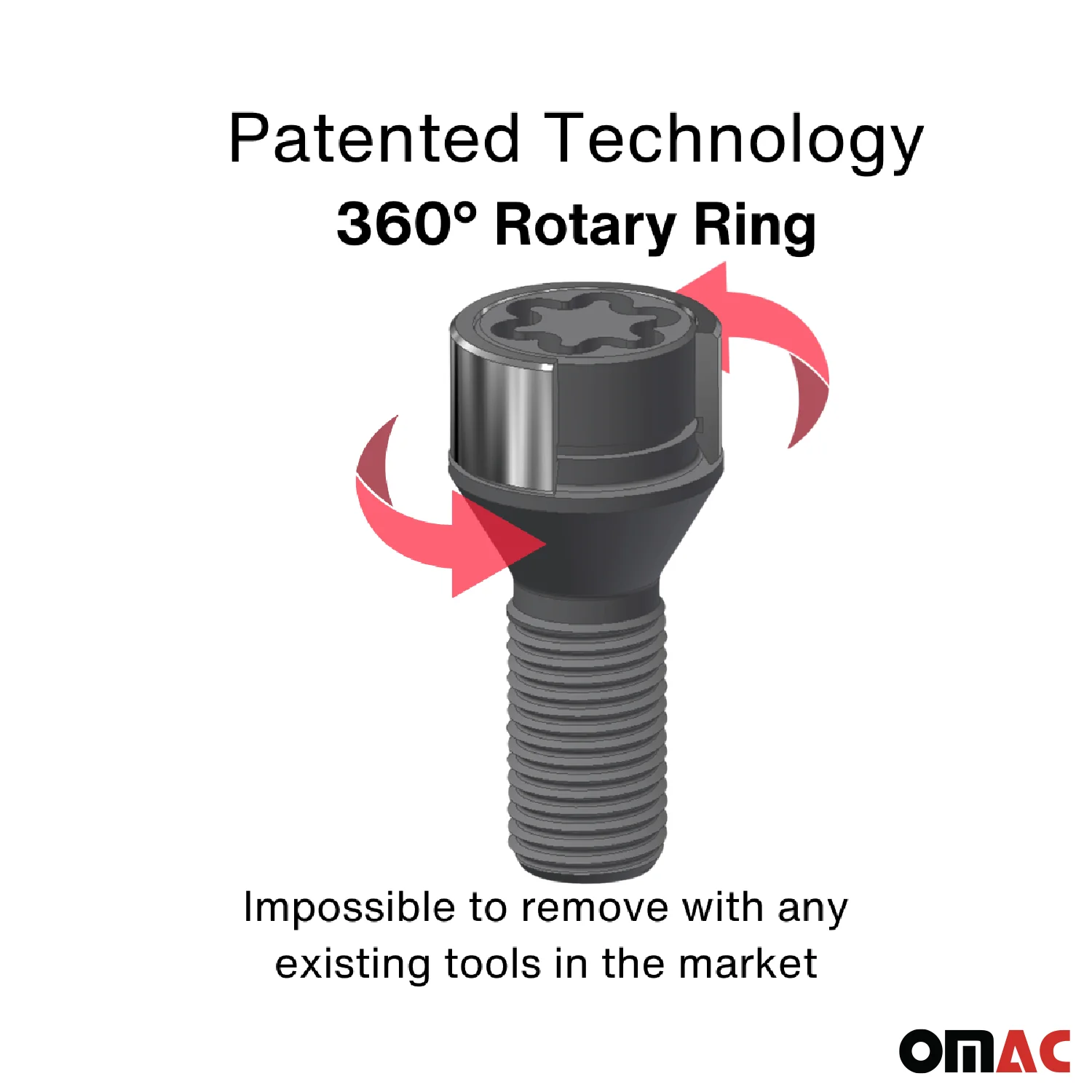 Radschloss Satz für VW Scirocco/ Eos/ Fox/ New Beetle ab 2000 Schwarz 4x M12X1.5 - Image 6
