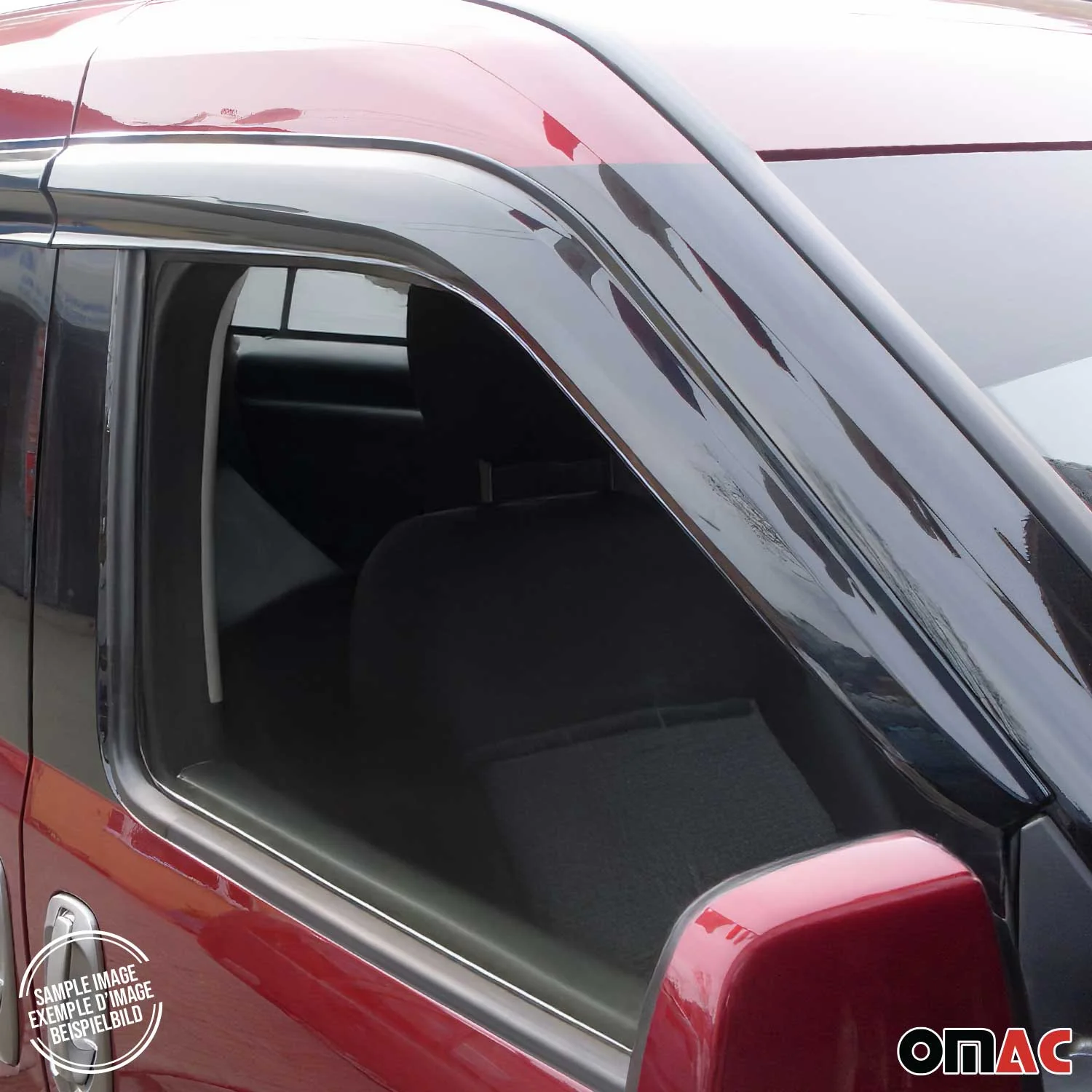 4x Windabweiser Regenabweiser für Fiat Doblo 2010-2024 Acryl Dunkel - Image 8