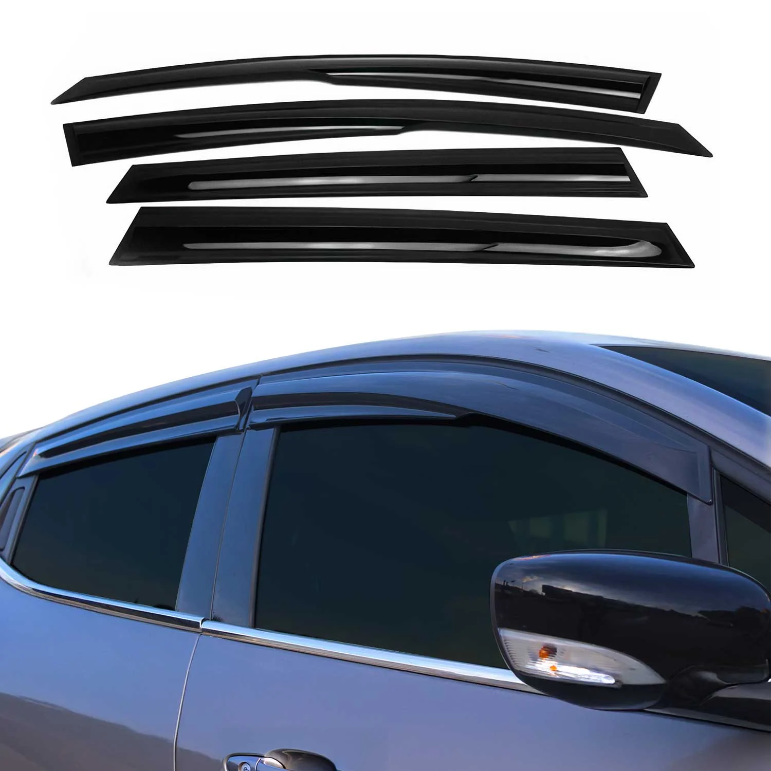 4x Windabweiser Regenabweiser für Skoda Superb Stufenheck 2015-2024 Acryl Dunkel